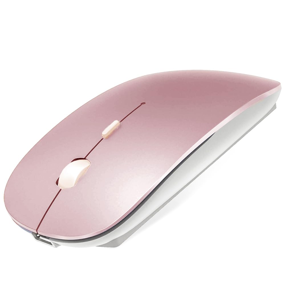 KLO Rechargeable Bluetooth Mouse (Rose Gold) | Seamless Mac & PC Connectivity