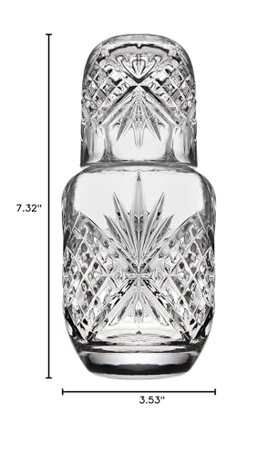 Godinger Bedside Night Carafe with Cup (16oz) | Hydration by Your Bedside - Image 4