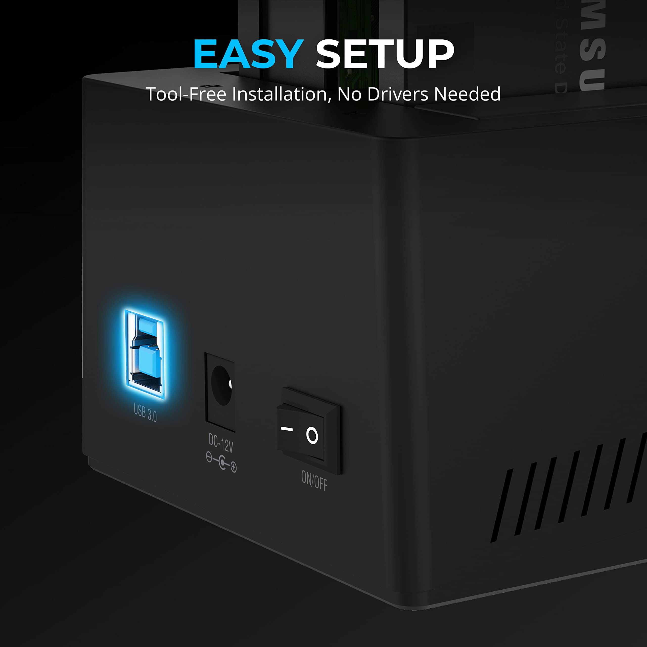 Sabrent Dual Bay HDD Docking Station with Cloner | Fast USB 3.0 Data Transfer & Cloning (150 chars) - Image 5
