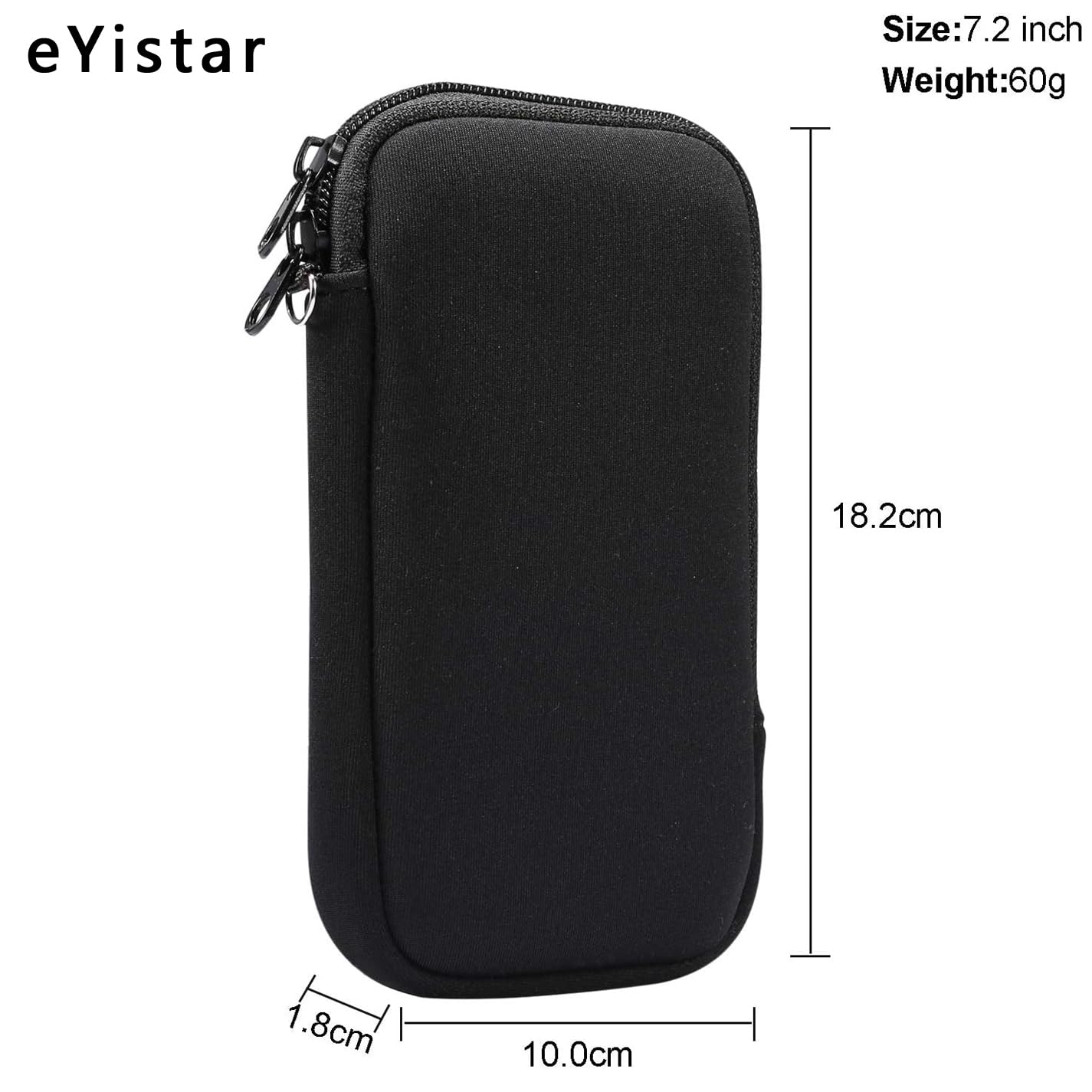 Custodia in neoprene antiurto per Samsung Galaxy Note 20 Ultra 5G, Note 10+, S20 Plus, A20s / Moto G Power/LG Stylo 5/Pixel 4 XL (nero) thumbnail 5