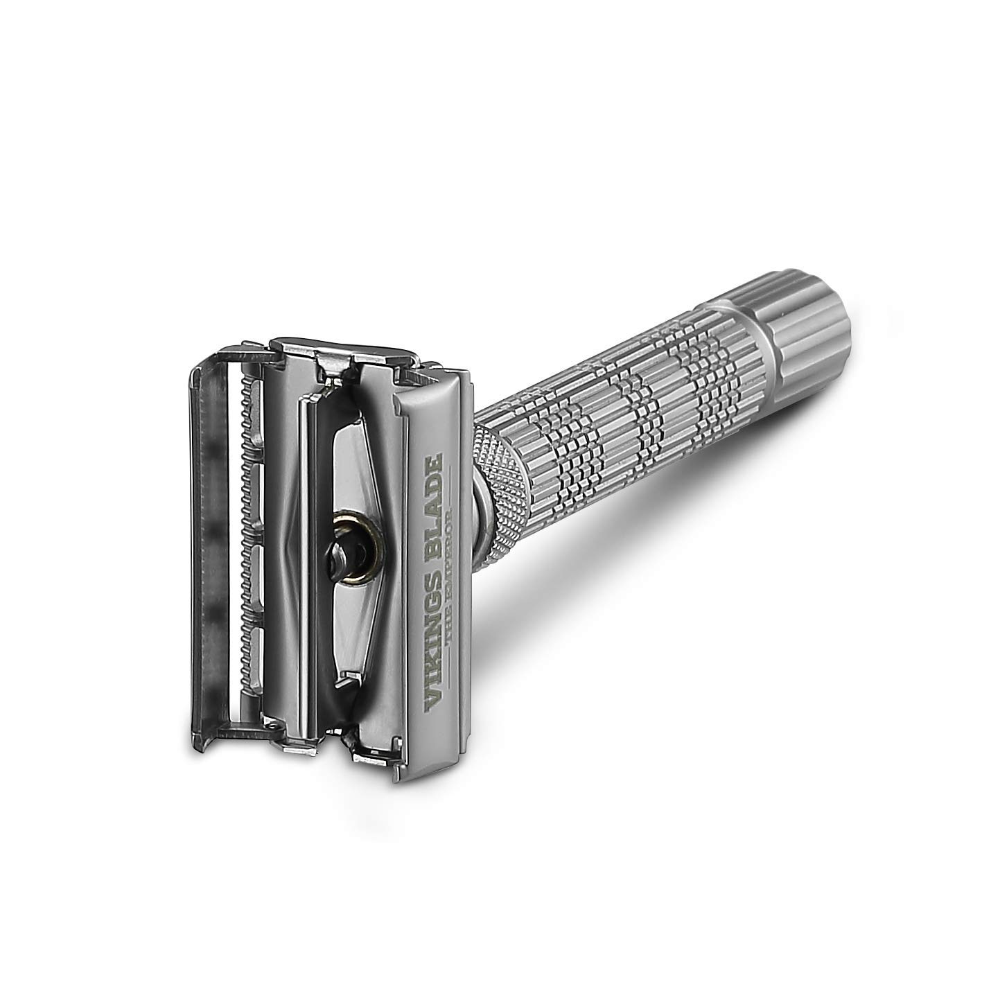 Vikings Blade The Emperor Adjustable Safety Razor (Frosted Chrome) | Lifelong Durability & Smooth Shave - Image 4