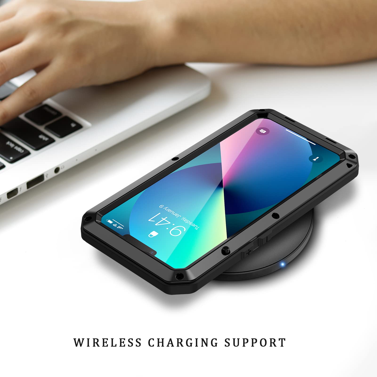 Lanhiem iPhone 13 Metal Case | Heavy Duty Shockproof Protection - Image 6