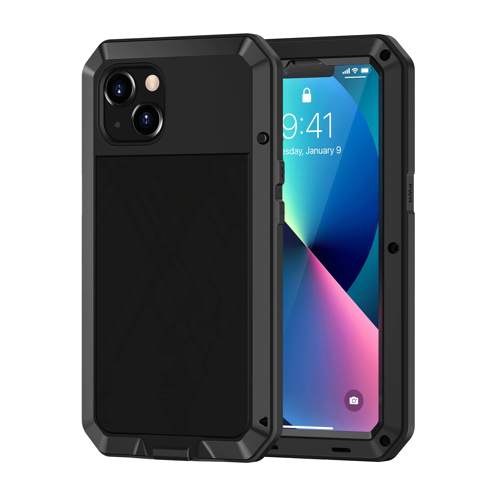 Lanhiem iPhone 13 Metal Case | Heavy Duty Shockproof Protection