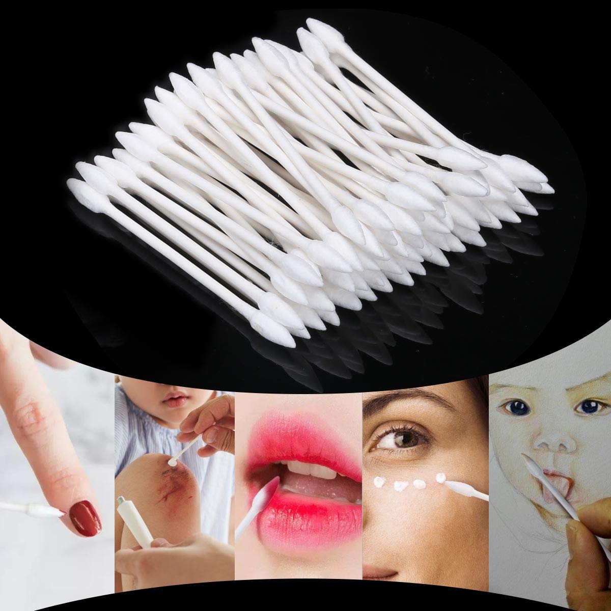 BTYMS Precision Tips Cotton Swabs 800 Count | Perfect for Detailed Beauty & Cleaning Tasks - Image 6