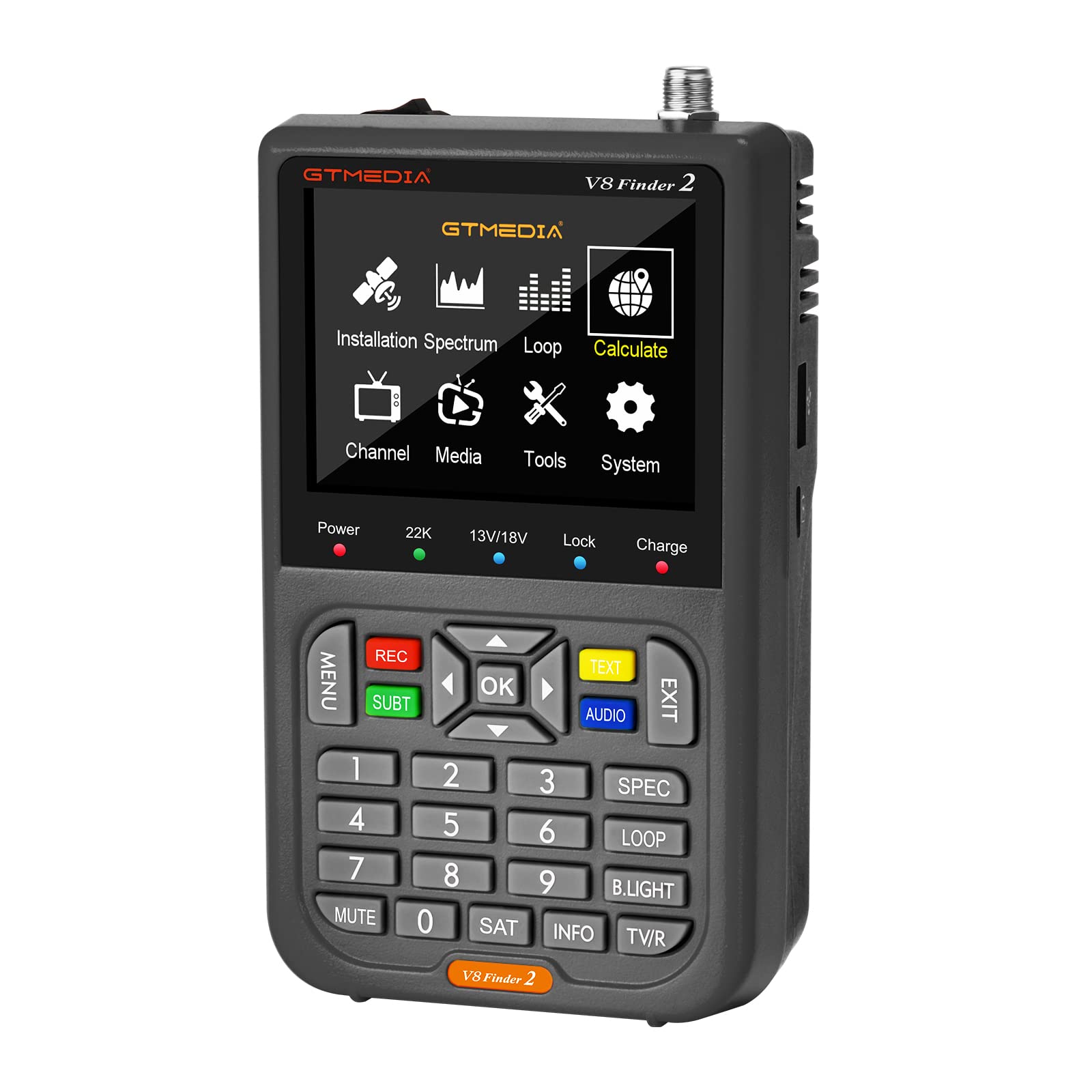GT MEIDA V8 Finder2 Sat Finder Rilevatori di satellite TV satellitare Singal finder meter digitale Handheld DVB-S/S2/S2X satelite Misuratore riconoscimento H.264 HD Con Display LCD Da 3,5" - Image 1