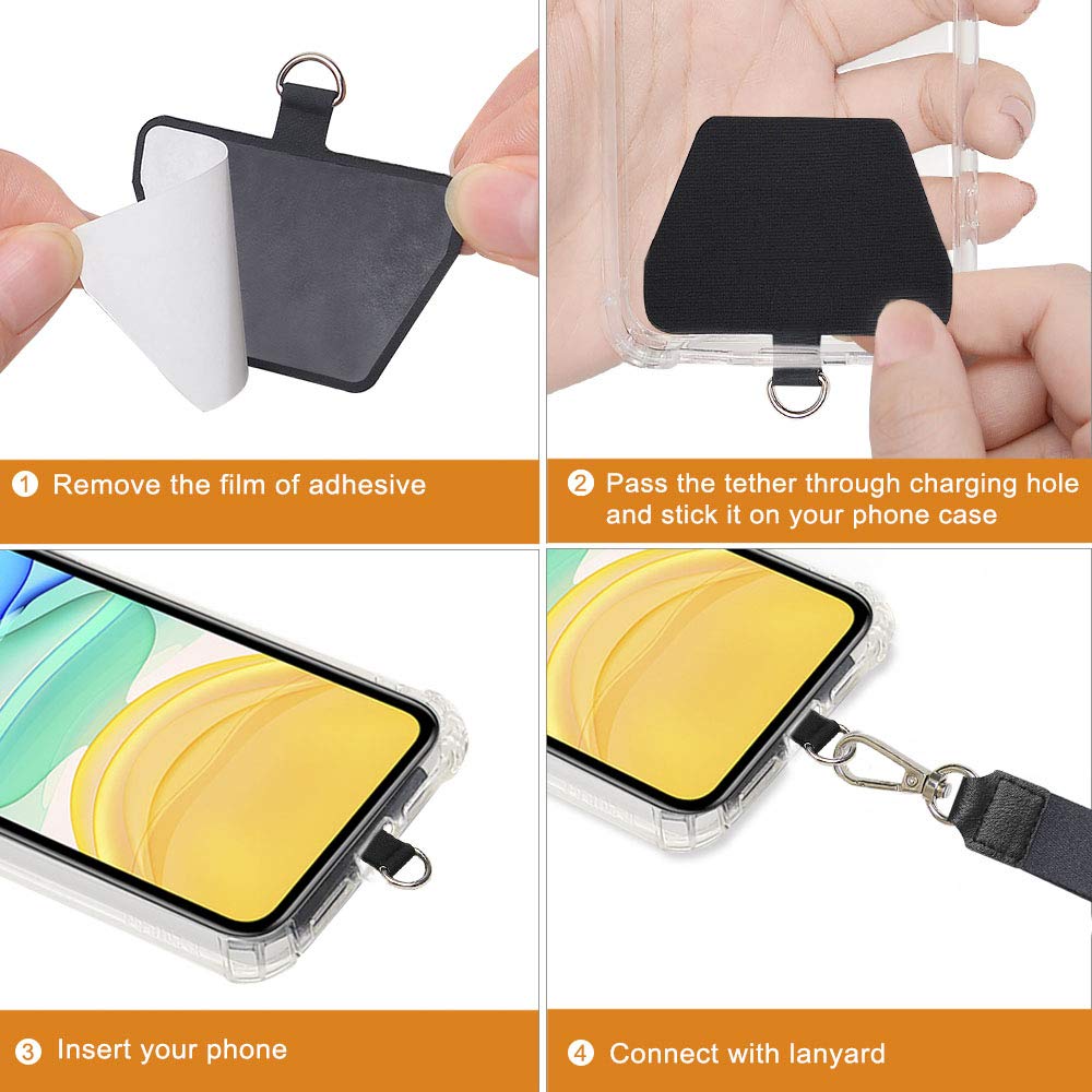 COCASES Phone Tether Tab 4 Pack | Secure Your Phone with Universal Lanyard Patch - Image 4