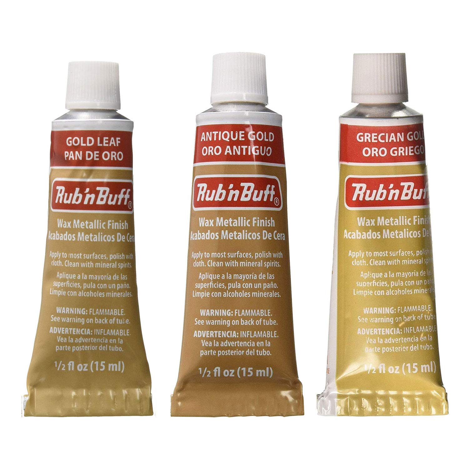 Amaco Rub 'N Buff - Cera metallizzata, 15 ml, colore oro, vernice metallica, pareti interne, 1,9 m², tempo di asciugatura 24 ore, tempo di asciugatura 24 ore - Image 1