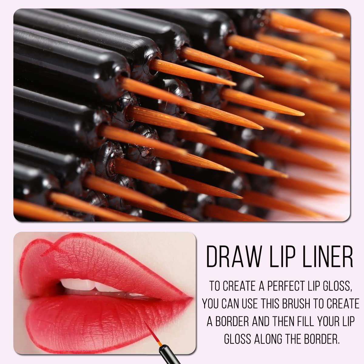 KINGMAS 100 Pack Disposable Eyeliner Brushes | Perfect Your Liner Every Time - Image 5