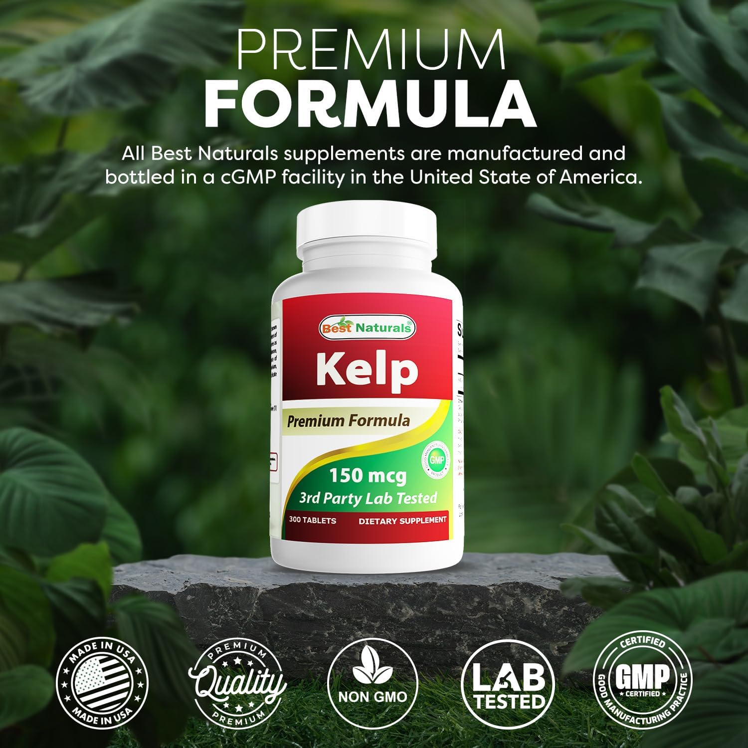 Best Naturals Kelp Supplement 150 Mcg Tablet, 300 Count - Image 5