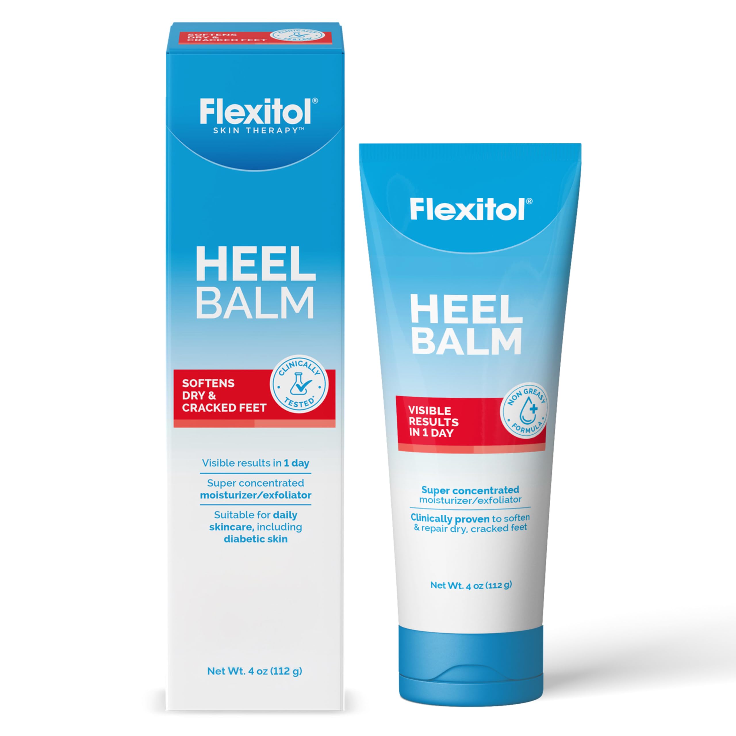 Flexitol Heel Balm 118ml (4oz) | Soothe & Repair Dry, Cracked Feet