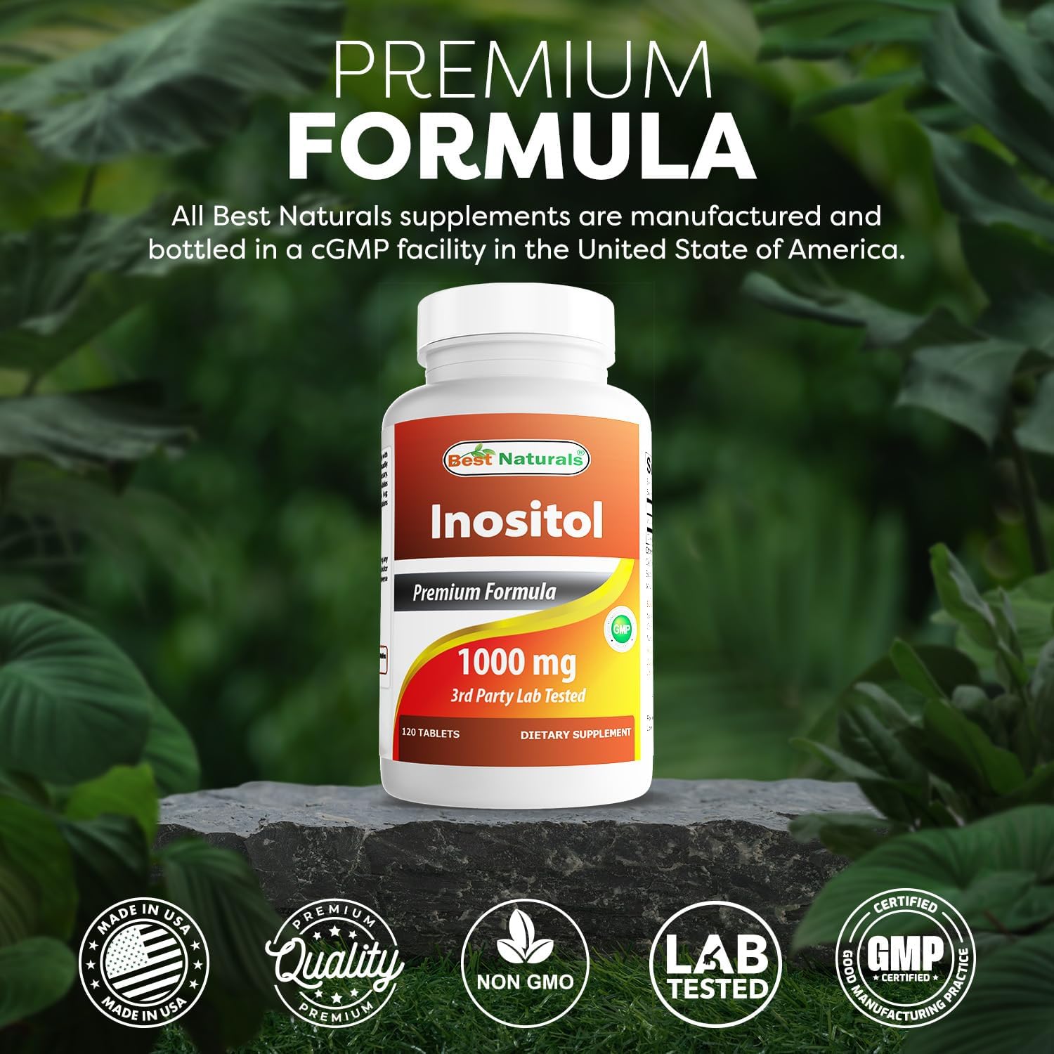 Best Naturals Inositol 1000mg 120 Tablets - Also Called Vitamin B8 - Image 5