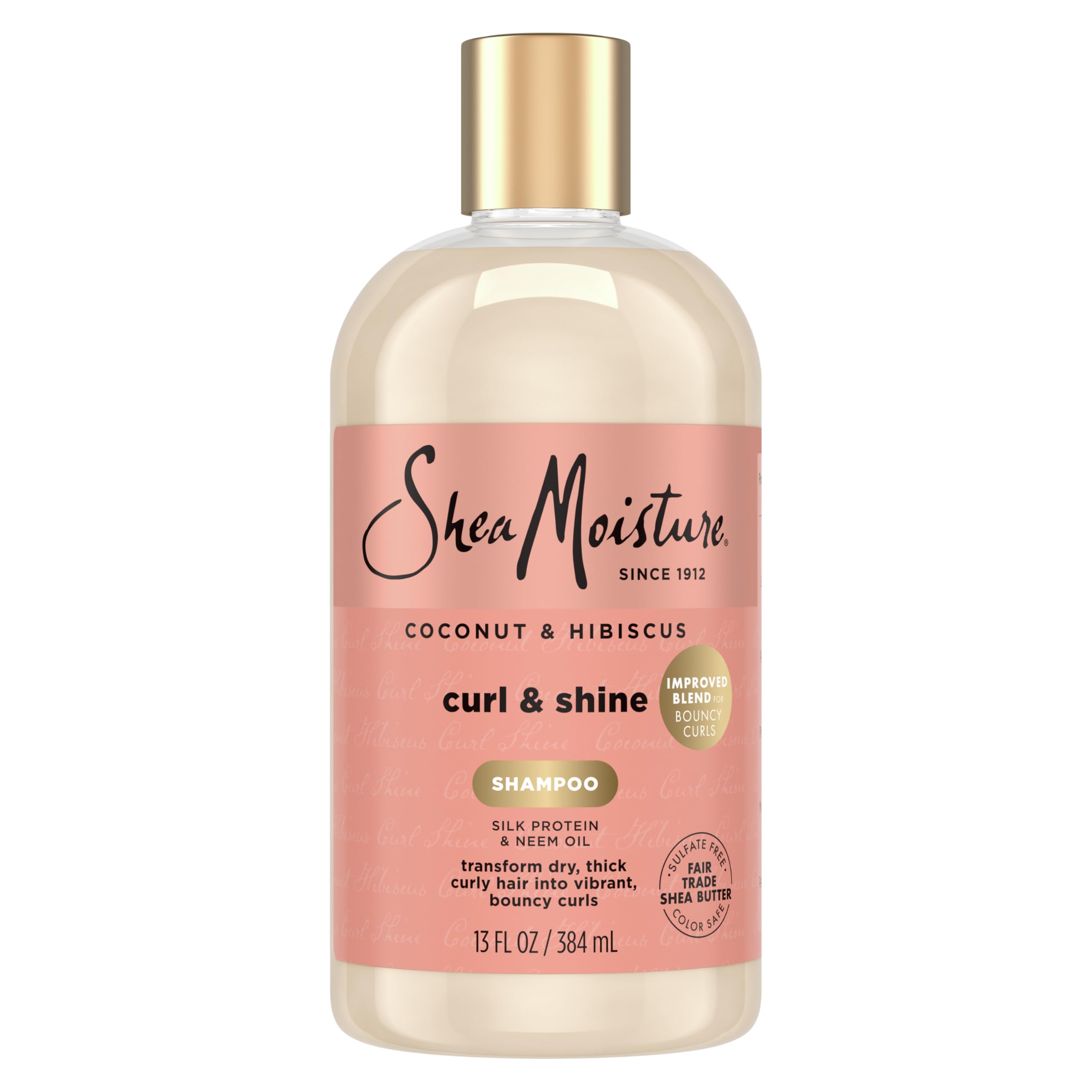 SheaMoisture Coconut & Hibiscus Curl & Shine Shampoo 384ml (13 oz) | Define Curls Naturally