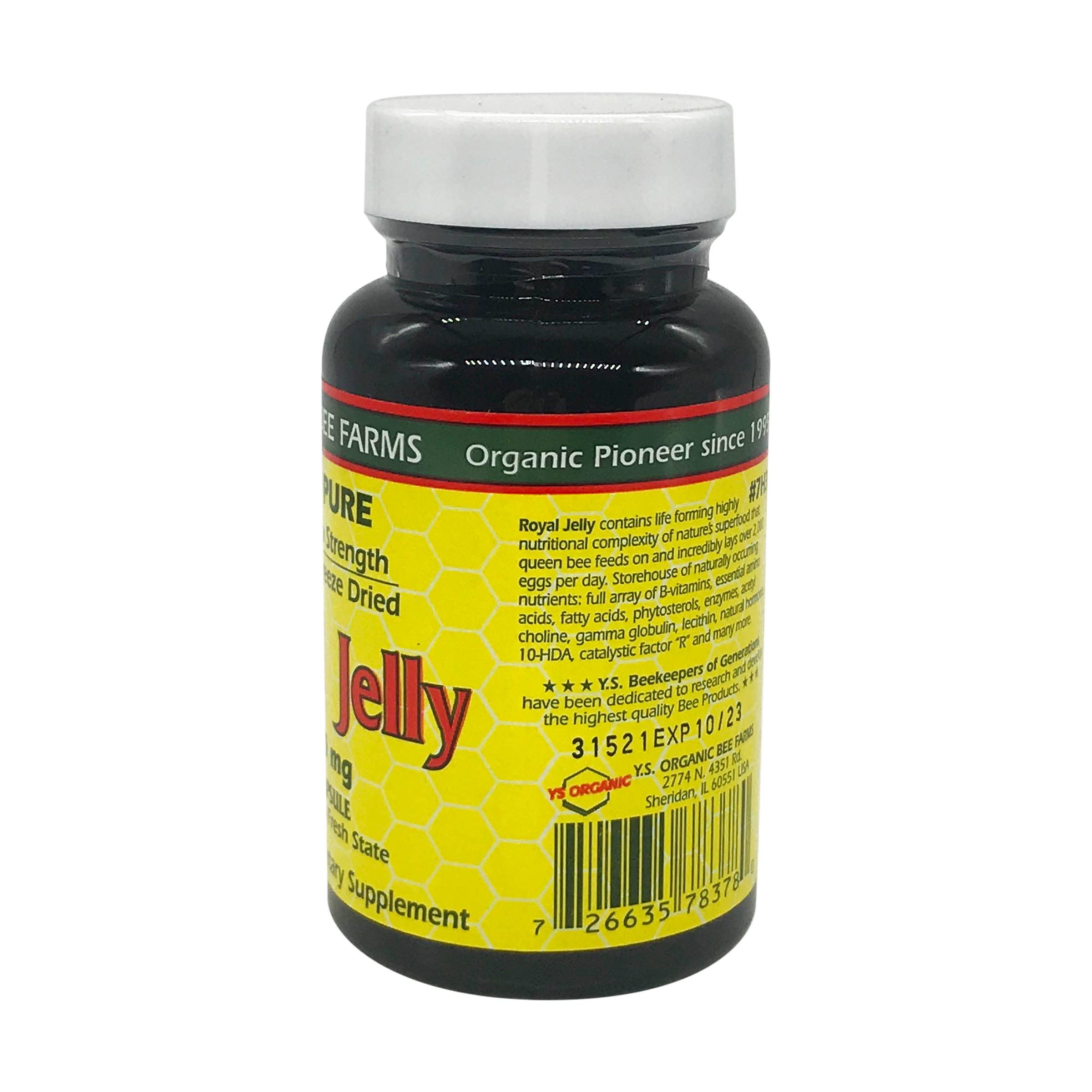 YS Eco Bee Farms Pure Royal Jelly Capsules 35 Count | Queen Bee Superfood - Image 4