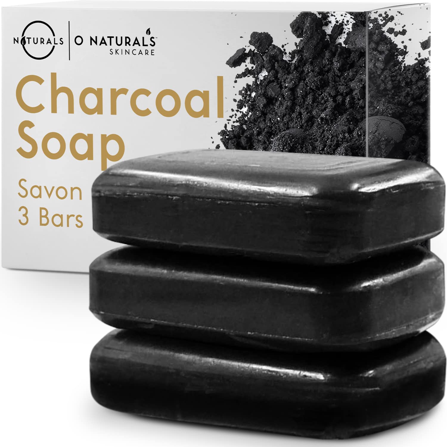 O NATURALS Charcoal Soap 3PC Gift Set | Natural Spa Gifts for India