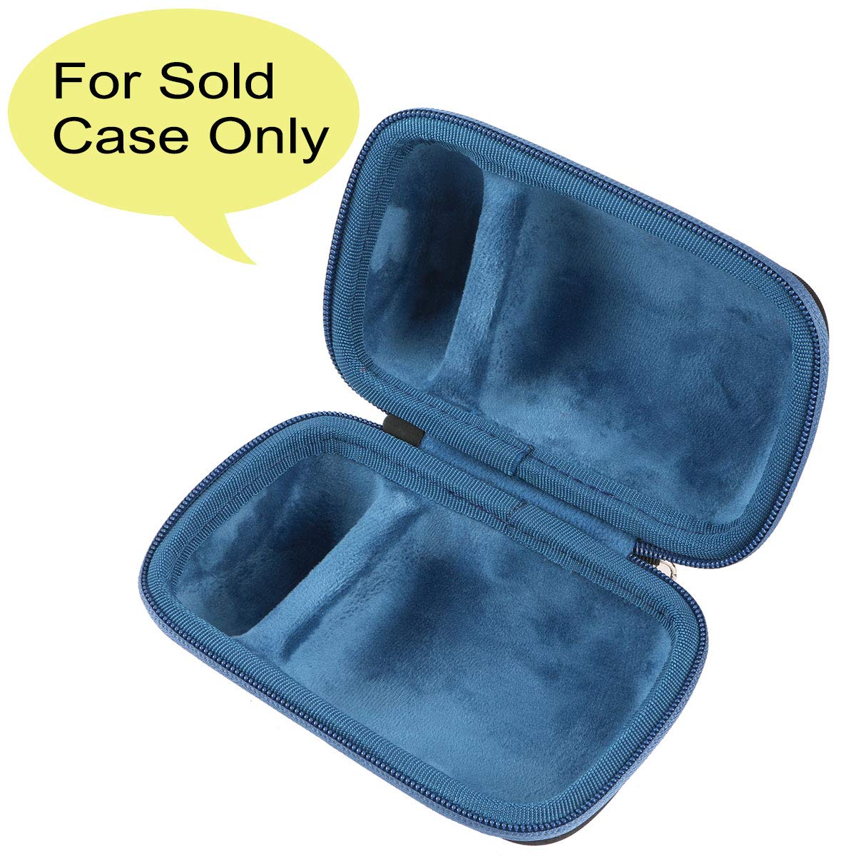 co2crea - Custodia rigida da viaggio per Sony SRS-XB12 altoparlante portatile wireless Bluetooth, custodia nera + interno azzurro thumbnail 2