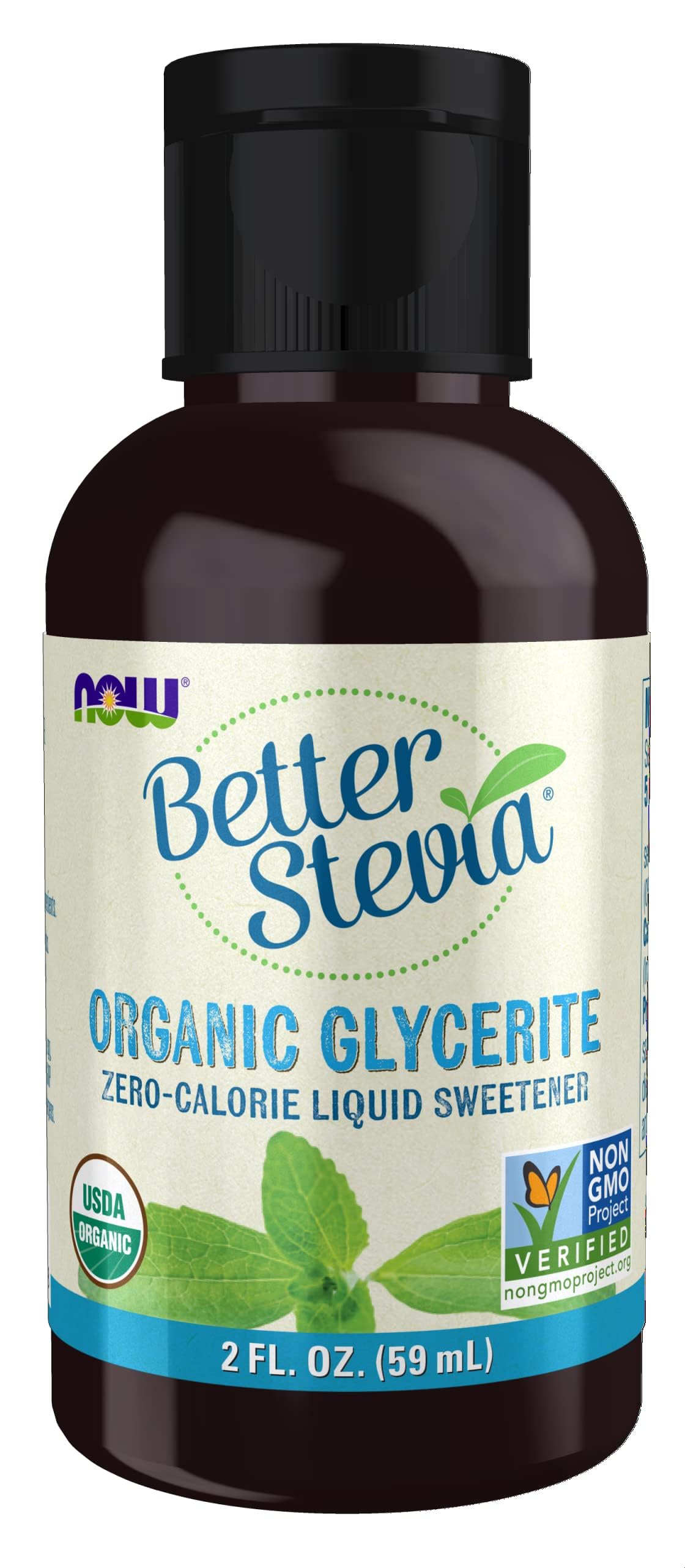 Better Stevia Liquid Sweetener Glycerite (60 ml) - Now Foods - Image 1