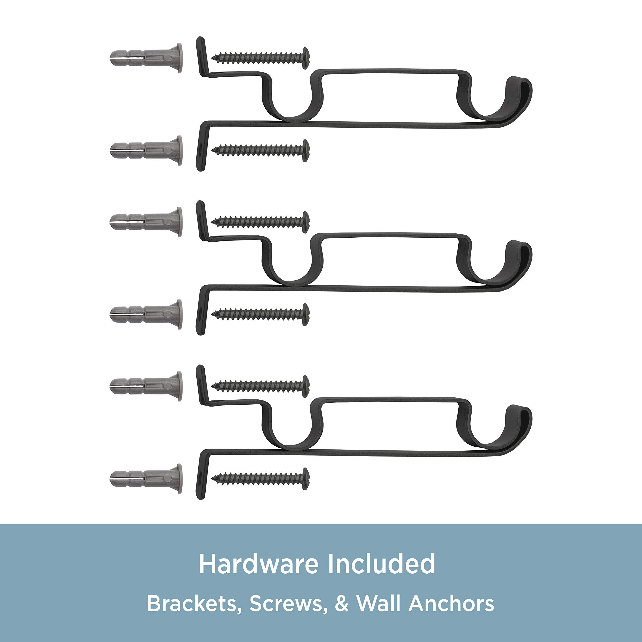 Kenney Ball End Double Curtain Rod 168-305cm (66-120") Matte Black | Elevate Your Window Decor - Image 6