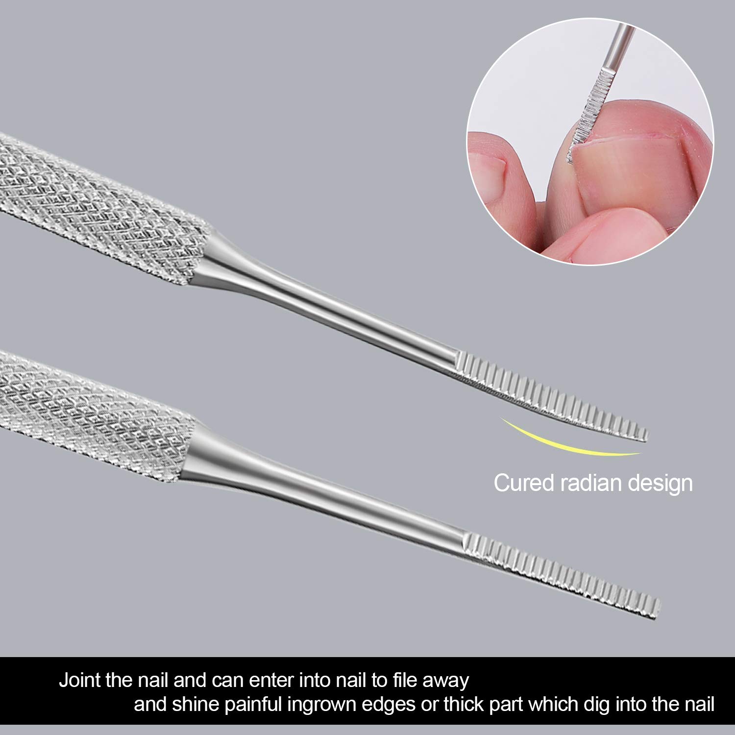YINYIN Ingrown Toenail File & Lifter Set | Professional Stainless Steel Cleaner (15cm) | Get Relief Fast - Image 5