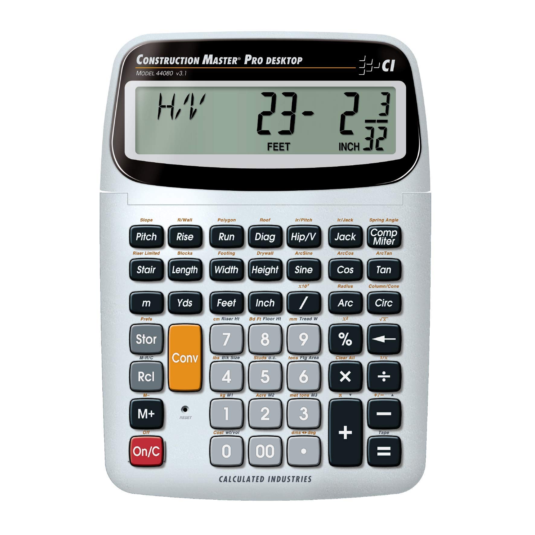 Calculated Industries 44080 Construction Master Pro-Desktop 15cm (6in) | Master Construction Math Instantly