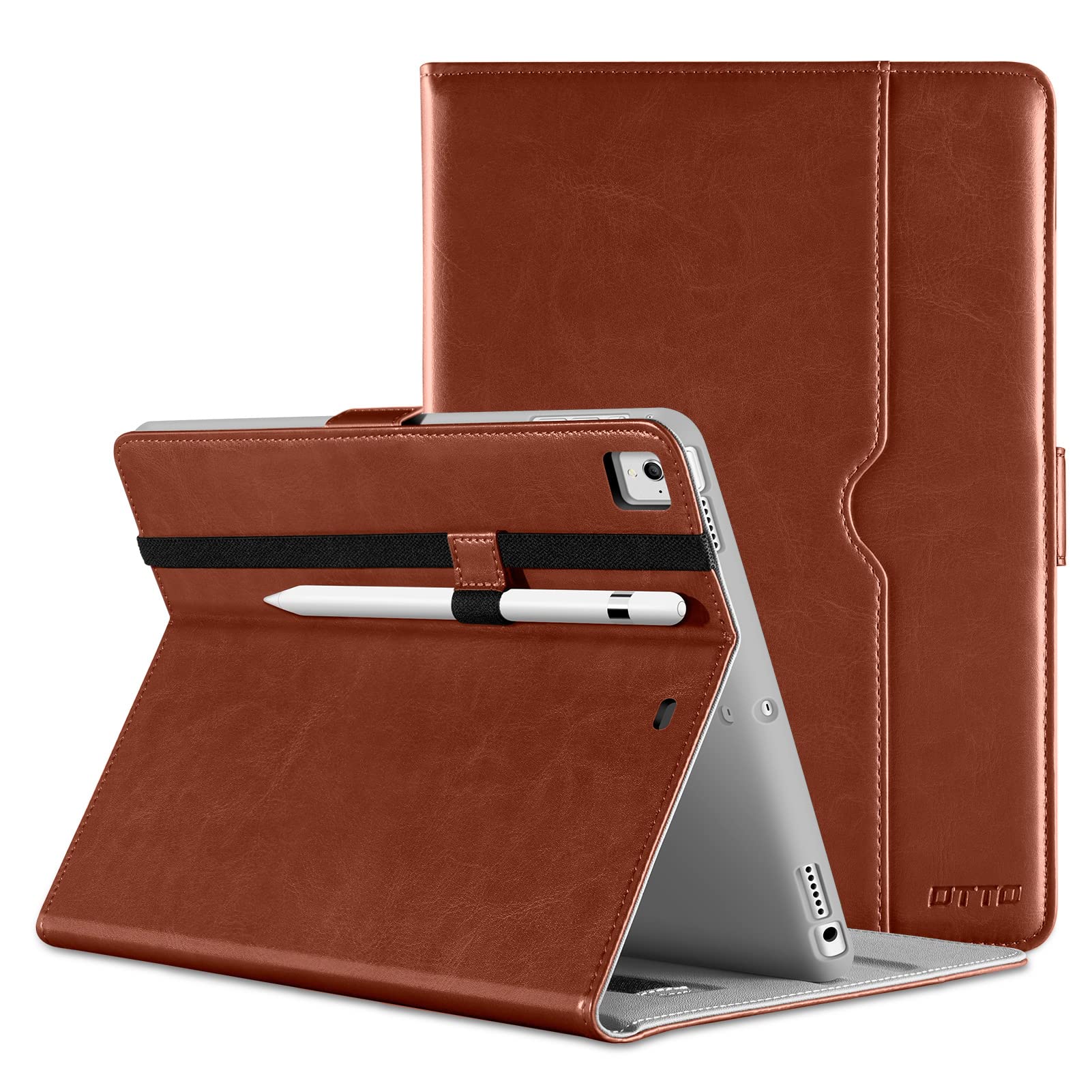 DTTO Premium Leather Folio Case for iPad 9.7 Inch (2018/2017) | Protects Your iPad & Holds Apple Pencil