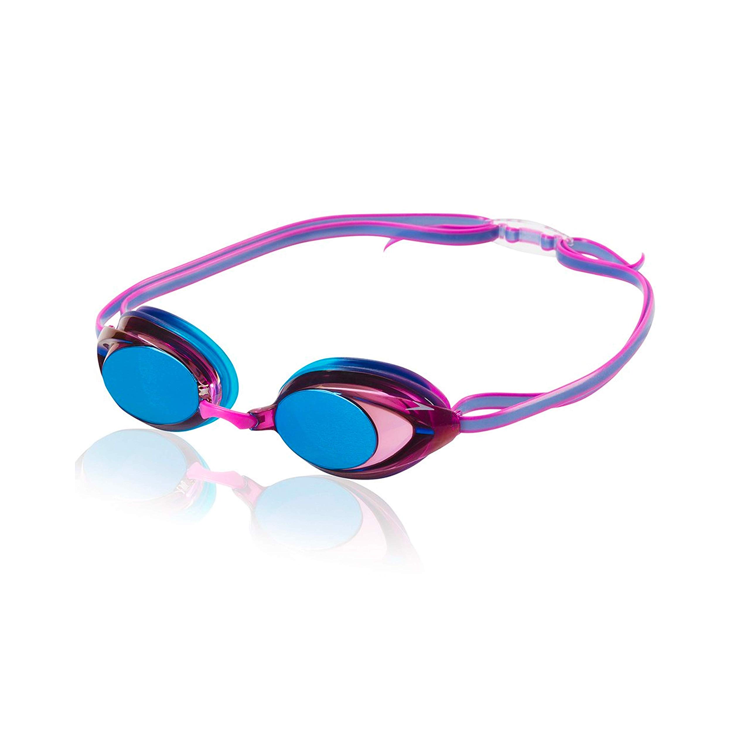 Speedo Vanquisher 2.0 Mirrored Goggles (Pink) 2.27kg (5lb) | Crystal Clear Vision, UV Protection