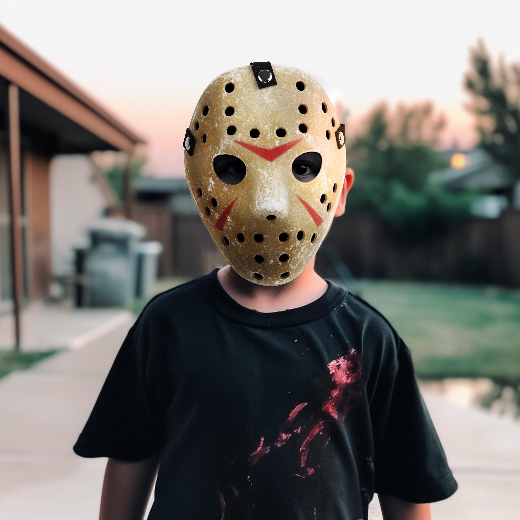 CASA CLAUSI Yellow Hockey Costume Mask - Kids 3-8 Years | Perfect for Halloween Cosplay - Image 5