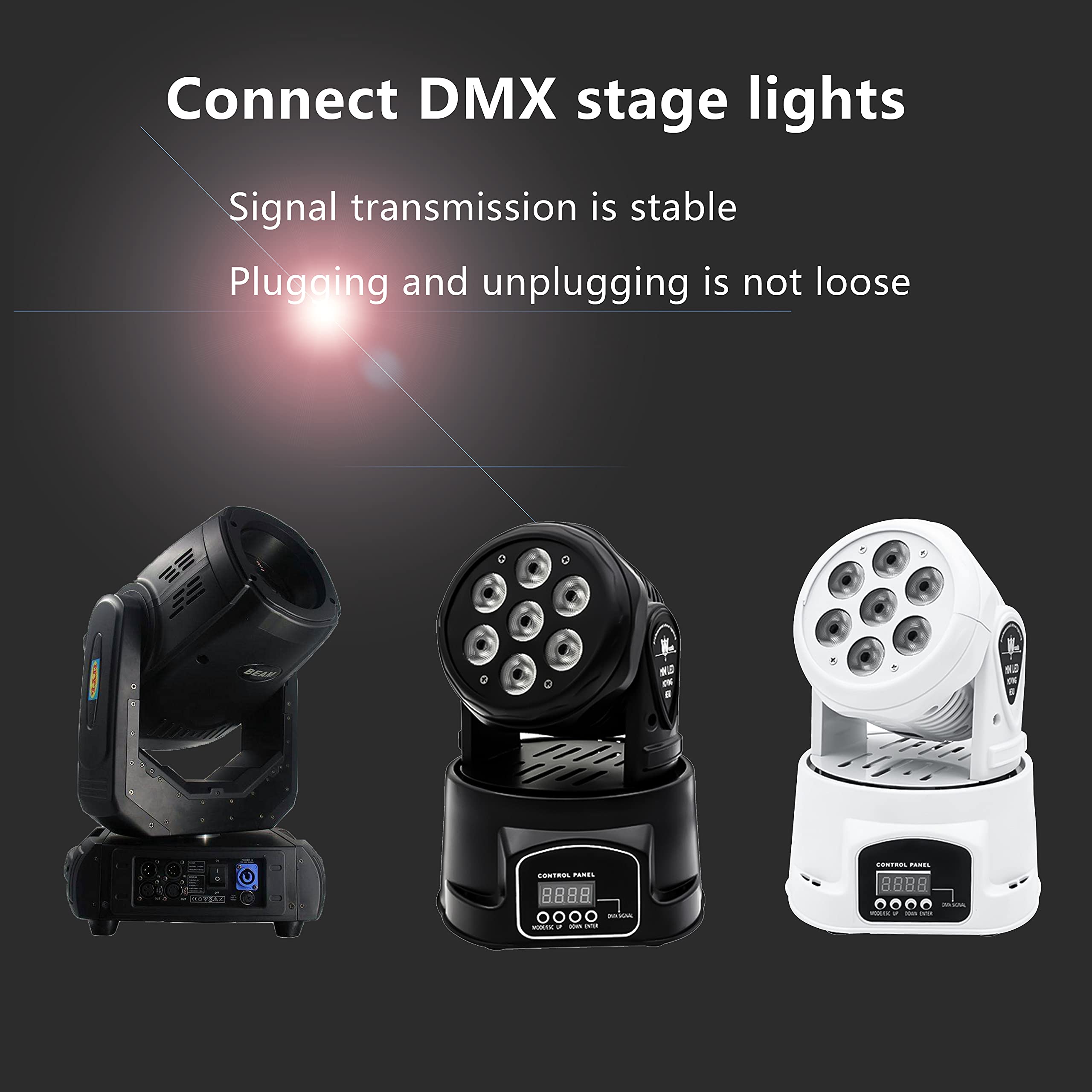 GELRHONR XLR 3-Pin Male to RJ45 Female Adapter Cable 1.1ft | Extend DMX Signals Over Ethernet - Image 5