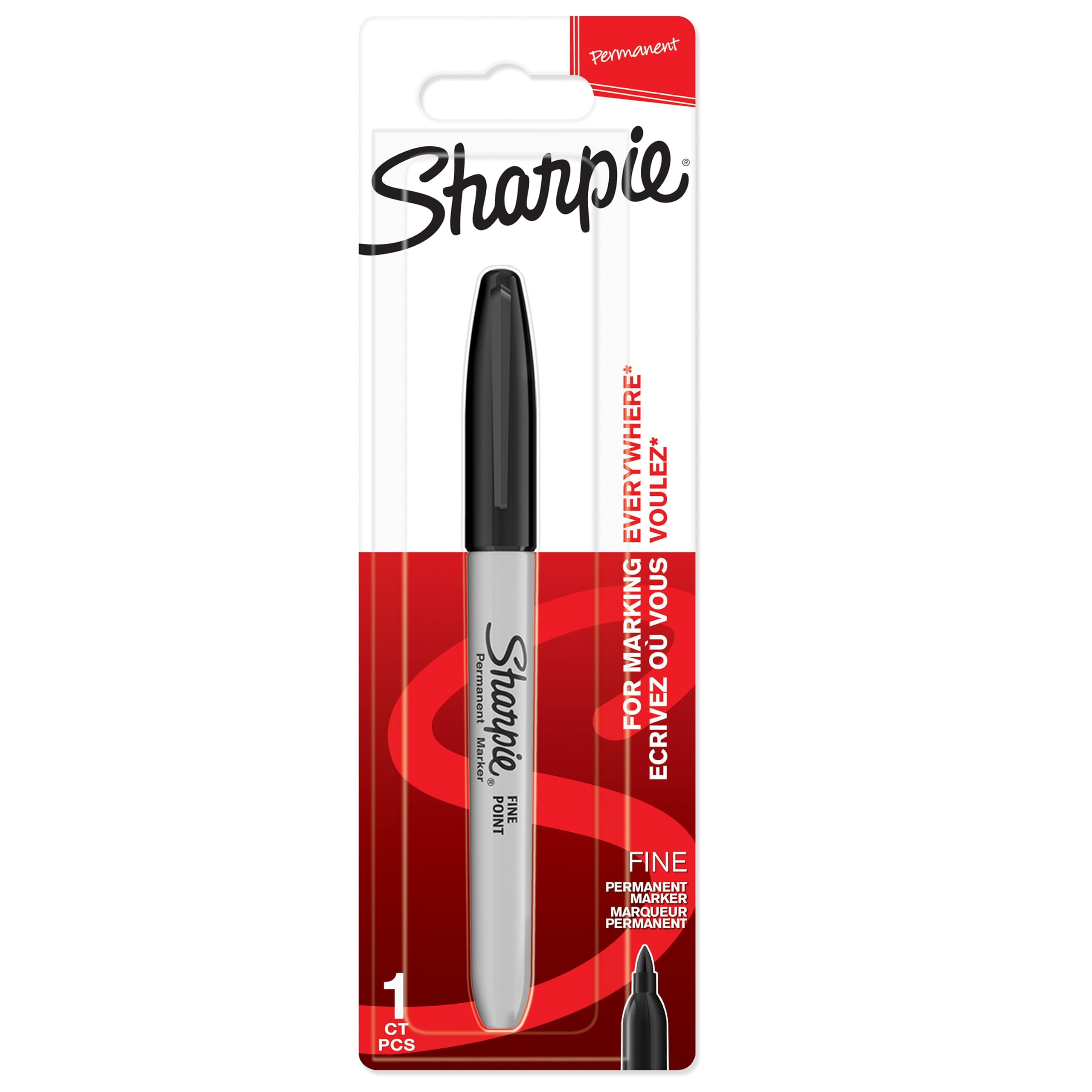 Sharpie Pennarello indelebile | punta fine | nero | 1 pezzo - Image 1