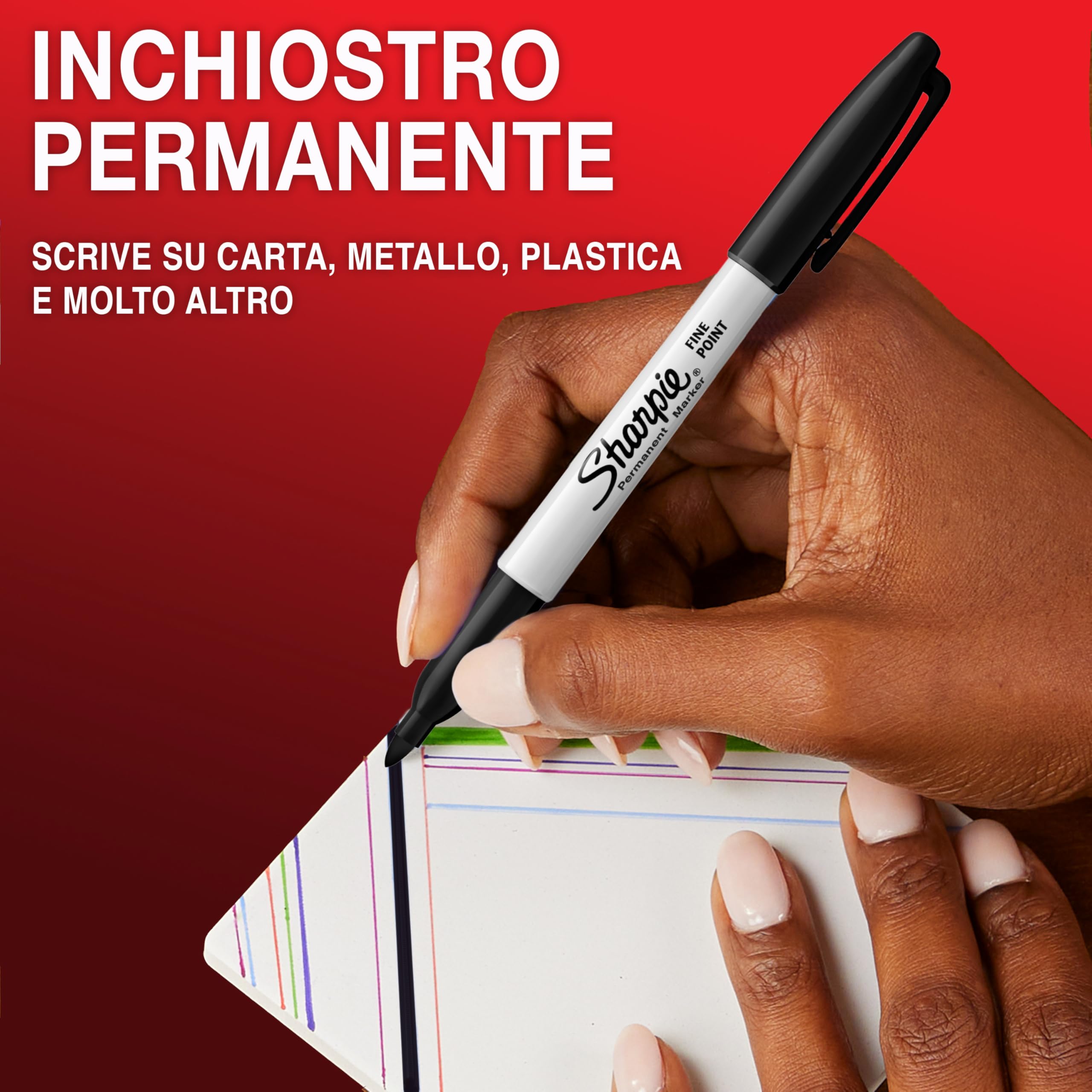 Sharpie Pennarello indelebile | punta fine | nero | 1 pezzo thumbnail 2