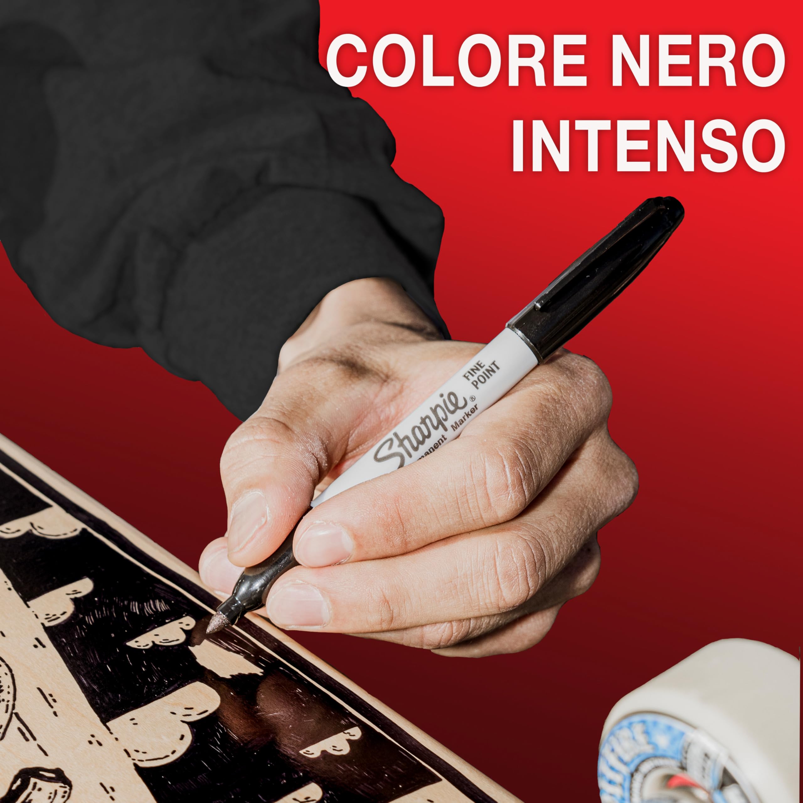 Sharpie Pennarello indelebile | punta fine | nero | 1 pezzo thumbnail 3
