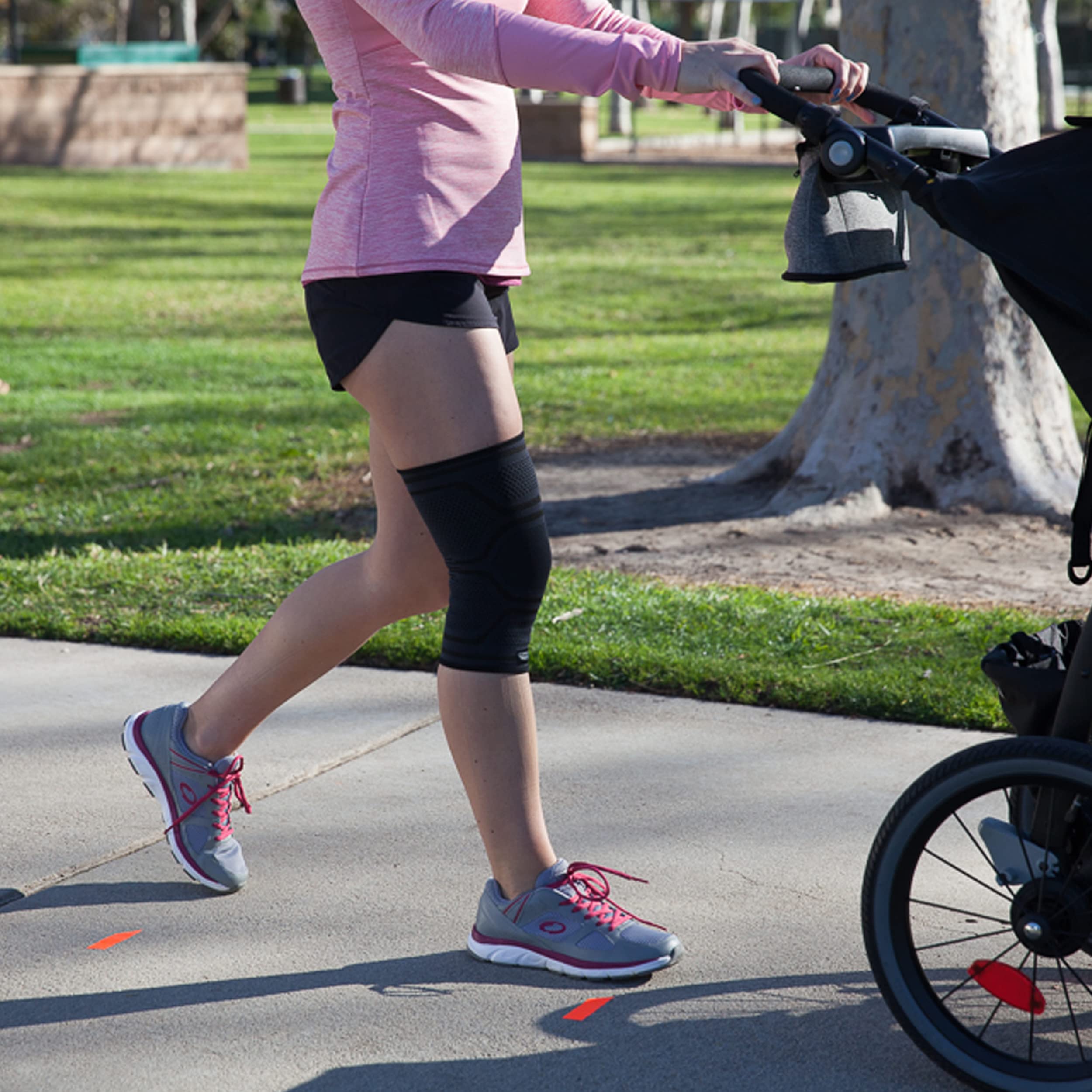 Copper Fit Ginocchiera unisex per adulti, taglia L/XL, a compressione, infusa con mentolo e CoQ10 per il massimo recupero, nero, L/XL thumbnail 5