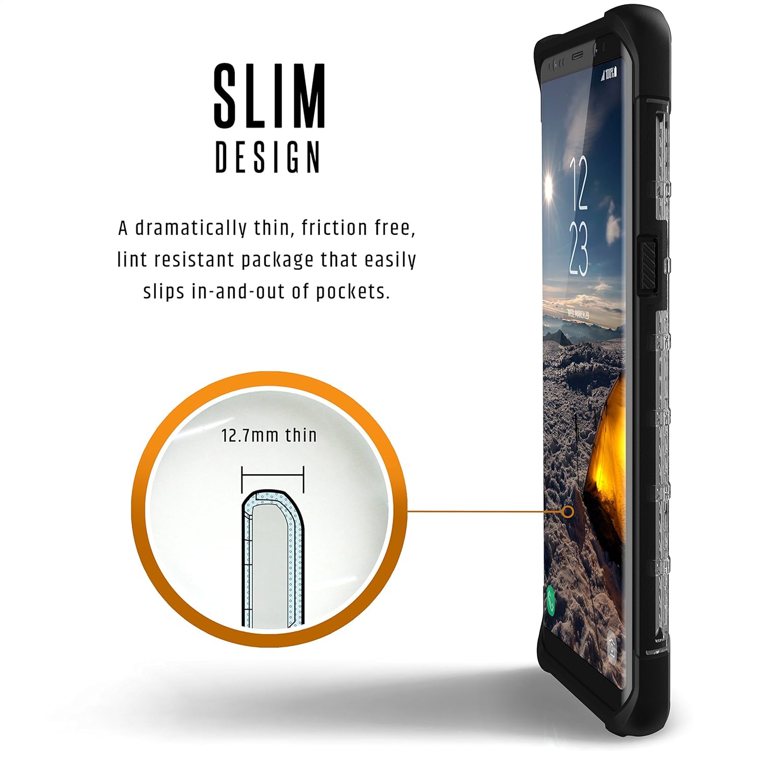 URBAN ARMOR GEAR [UAG Samsung Note 8 Plasma Feather-Light Rugged [Ice] Military Drop Tested Phone Case - Image 5