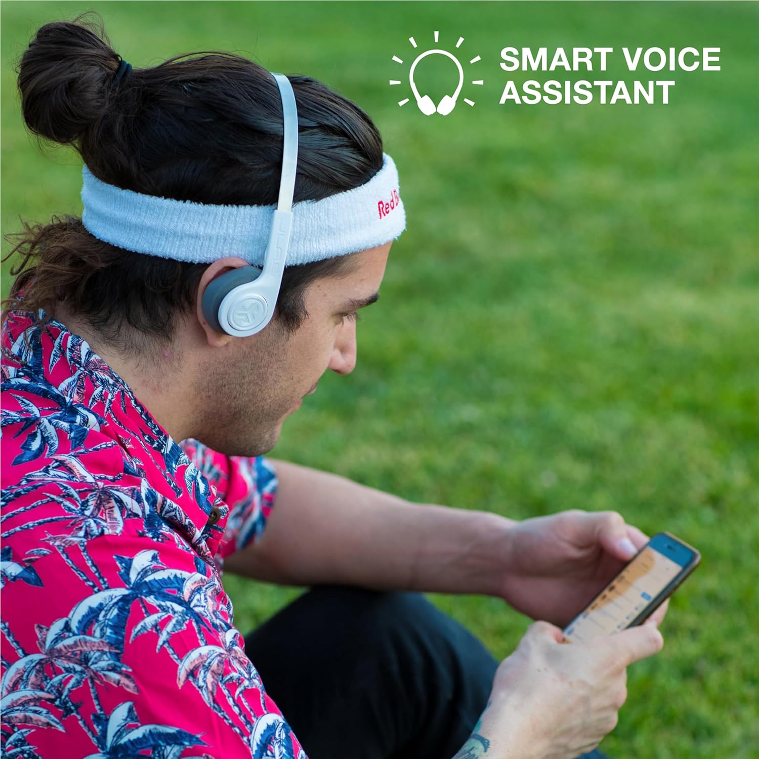 JLab Rewind Wireless Retro Headphones, Black, Bluetooth 4.2, 14 Hours Playtime, Custom EQ3 Sound, Music Controls, Noise Isolation, with Microphone, Throwback 80's/ 90's Design - Image 6