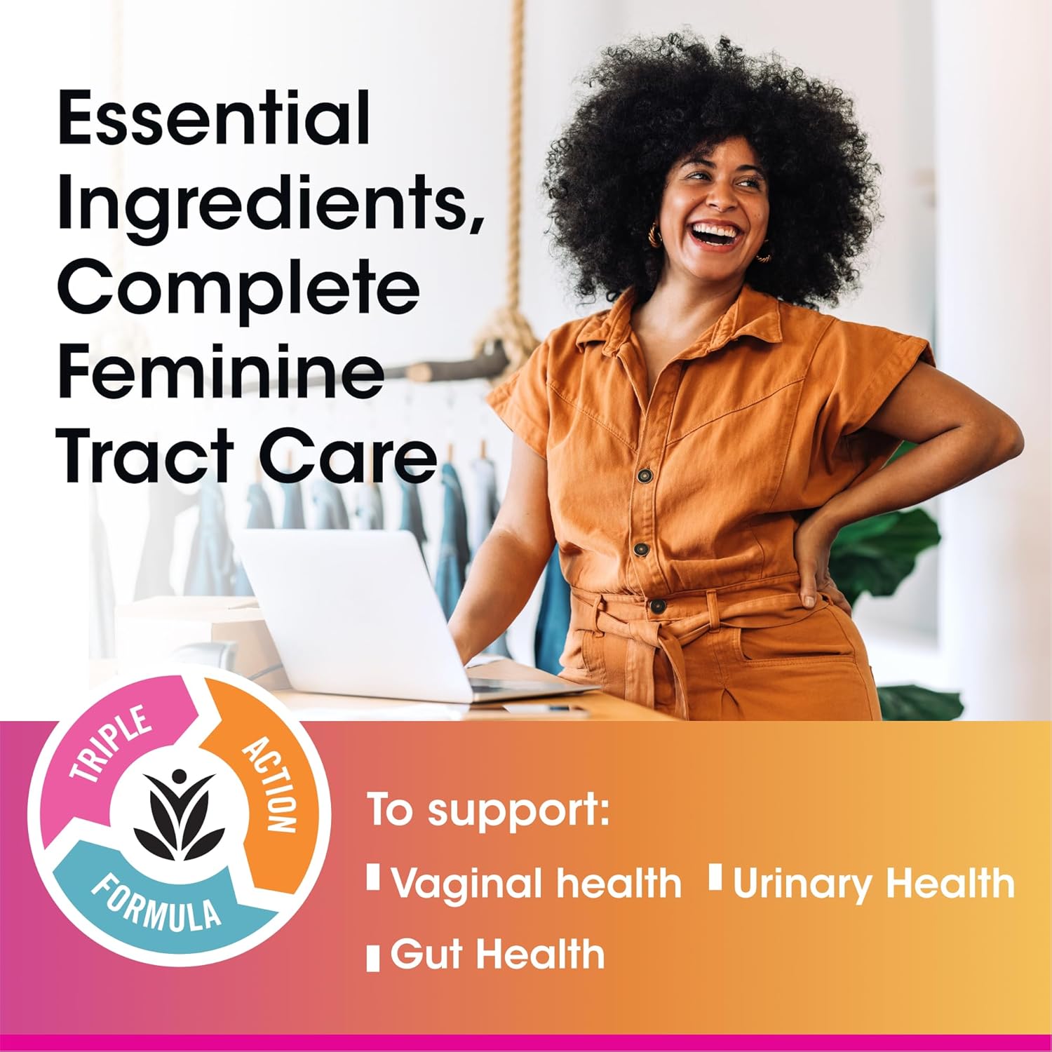 vH Essentials Probiotics for Women with Prebiotics, Cranberry & Vitamin C - 60 Capsules (30 Day Supply) - Women's Probiotics Support Gut Balance, Feminine Health & Urinary Tract Health for Women - Image 4