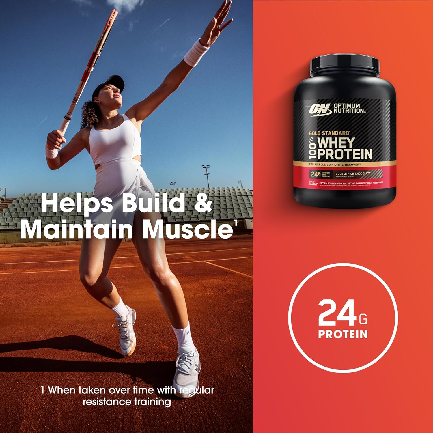 Optimum Nutrition Gold Standard 100% Whey Protein Powder, Double Rich Chocolate, 5 Pound (Packaging May Vary) thumbnail 4