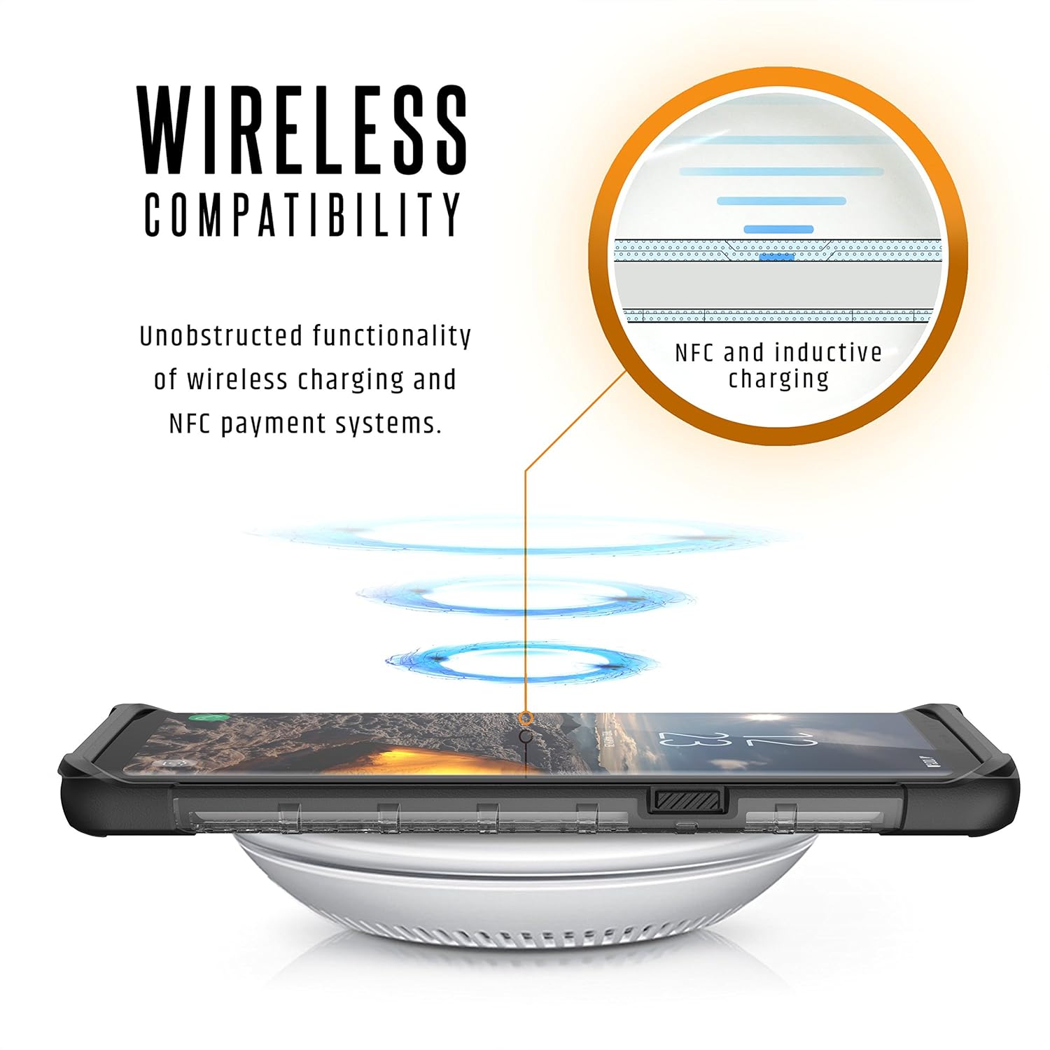 URBAN ARMOR GEAR [UAG Samsung Note 8 Plasma Feather-Light Rugged [Ice] Military Drop Tested Phone Case - Image 4