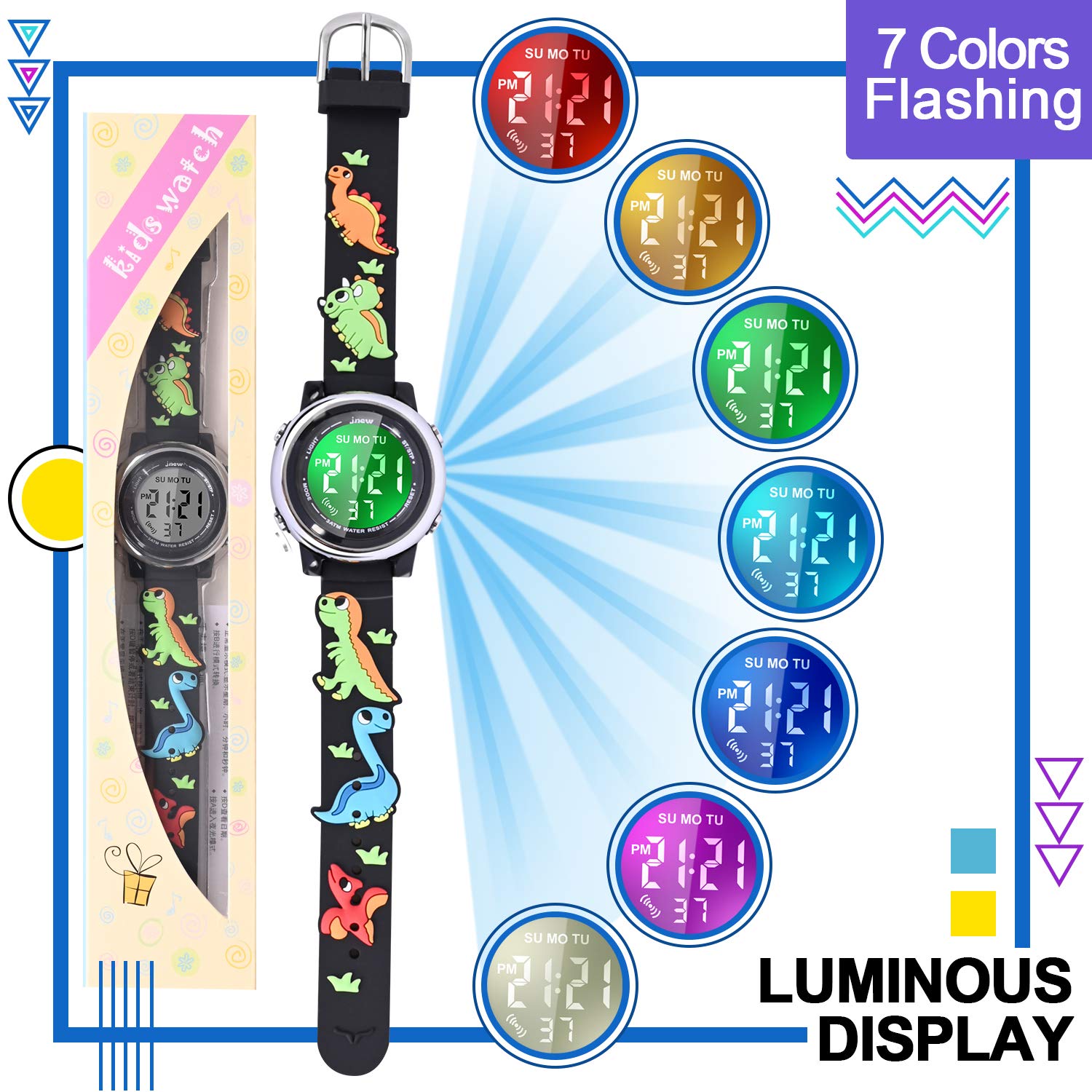 Viposoon Kids Dinosaur Watch | Fun & Safe Toy for Ages 3-11 - Image 4