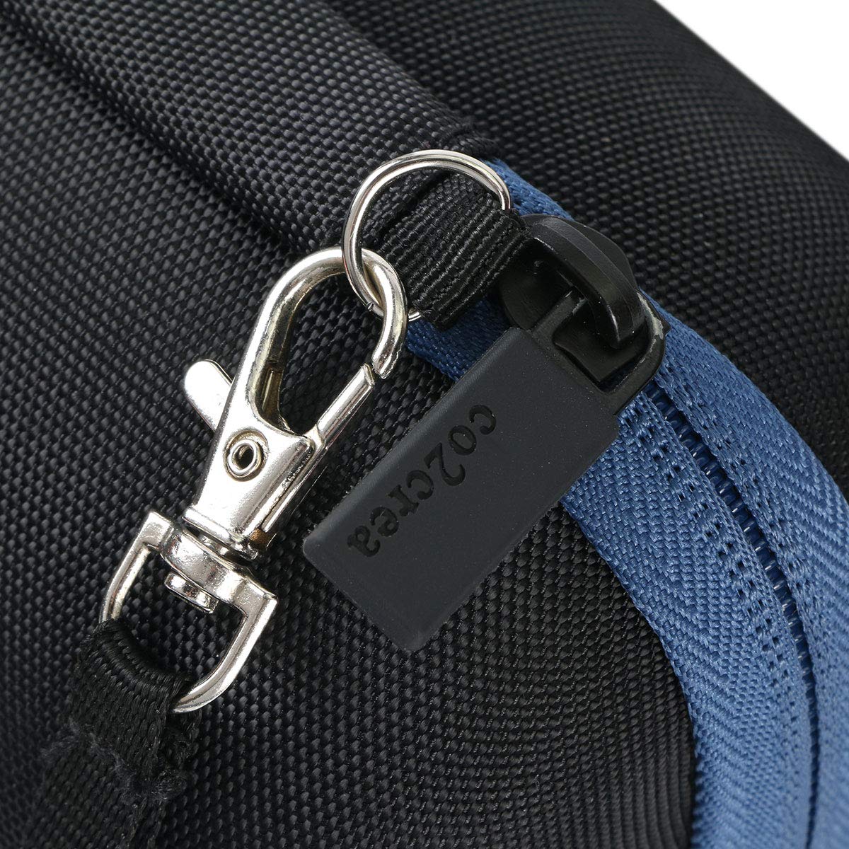 co2crea - Custodia rigida da viaggio per Sony SRS-XB12 altoparlante portatile wireless Bluetooth, custodia nera + interno azzurro thumbnail 6