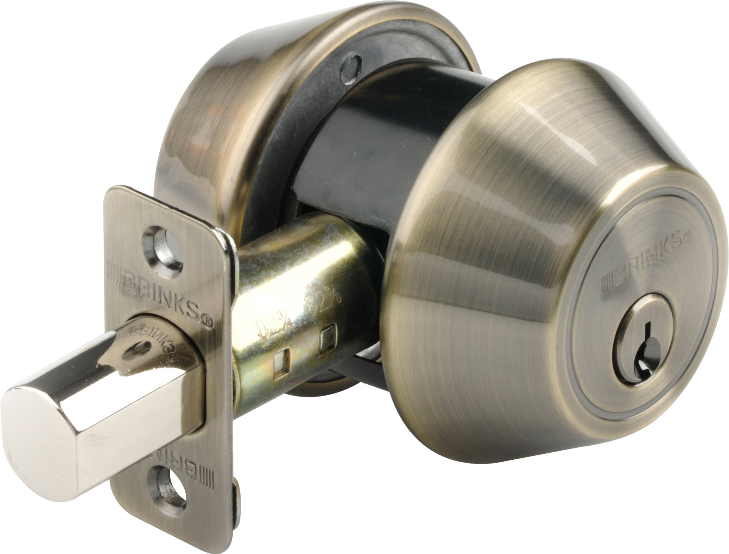 BRINKS Double Cylinder Deadbolt 2718-109 Antique Brass | Secure Your Home with Trusted USA Locks