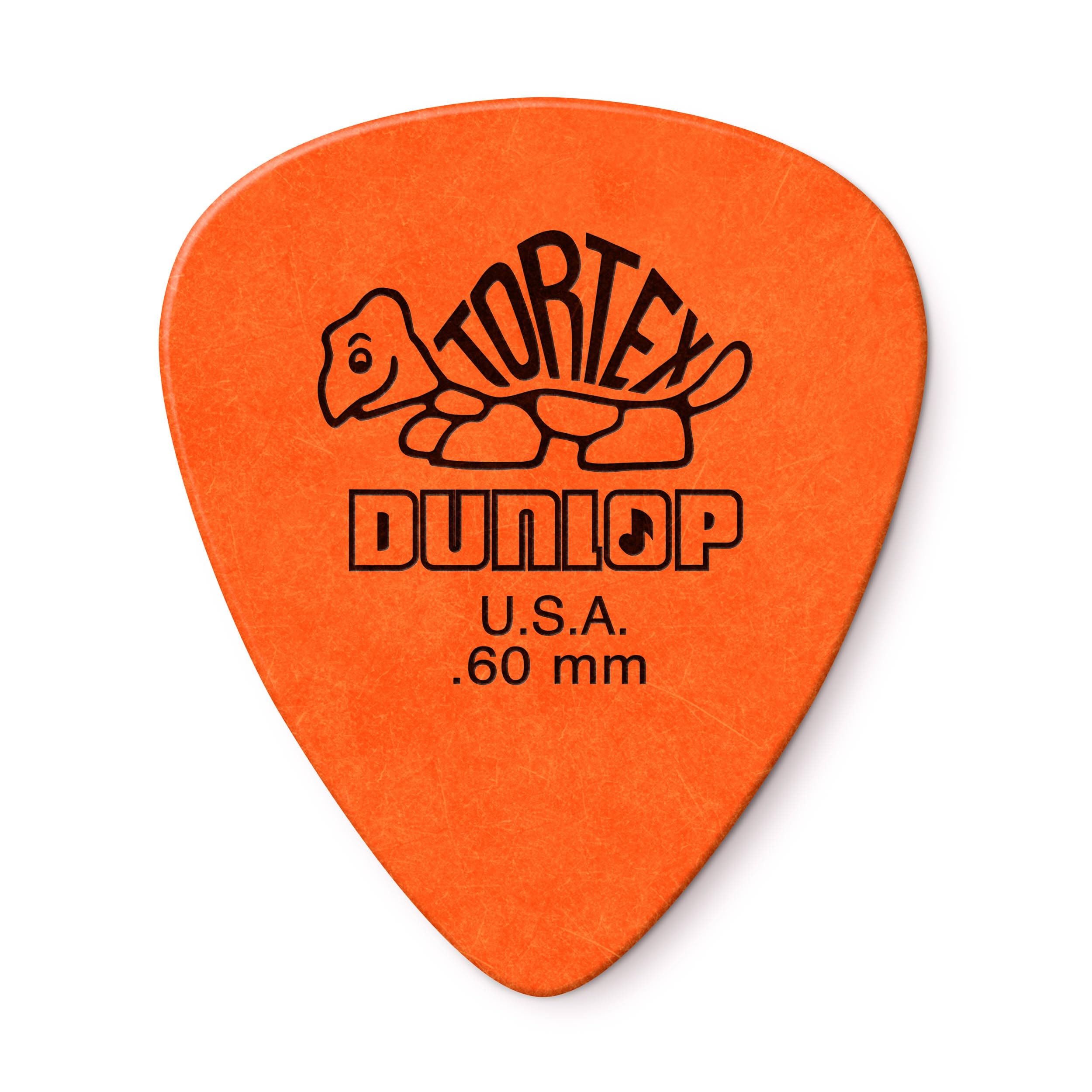 Jim Dunlop 418P.60 Plettri in Tortex, Spessore da 0.6 mm, 12 Pezzi, Arancione - Image 1