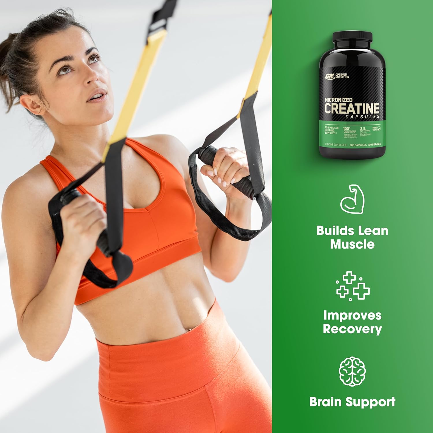 Optimum Nutrition Micronized Creatine Monohydrate Capsules, 2500 mg, 300 Capsules | 100% Pure, Keto-Friendly optimum nutrition + 2 thumbnail 3