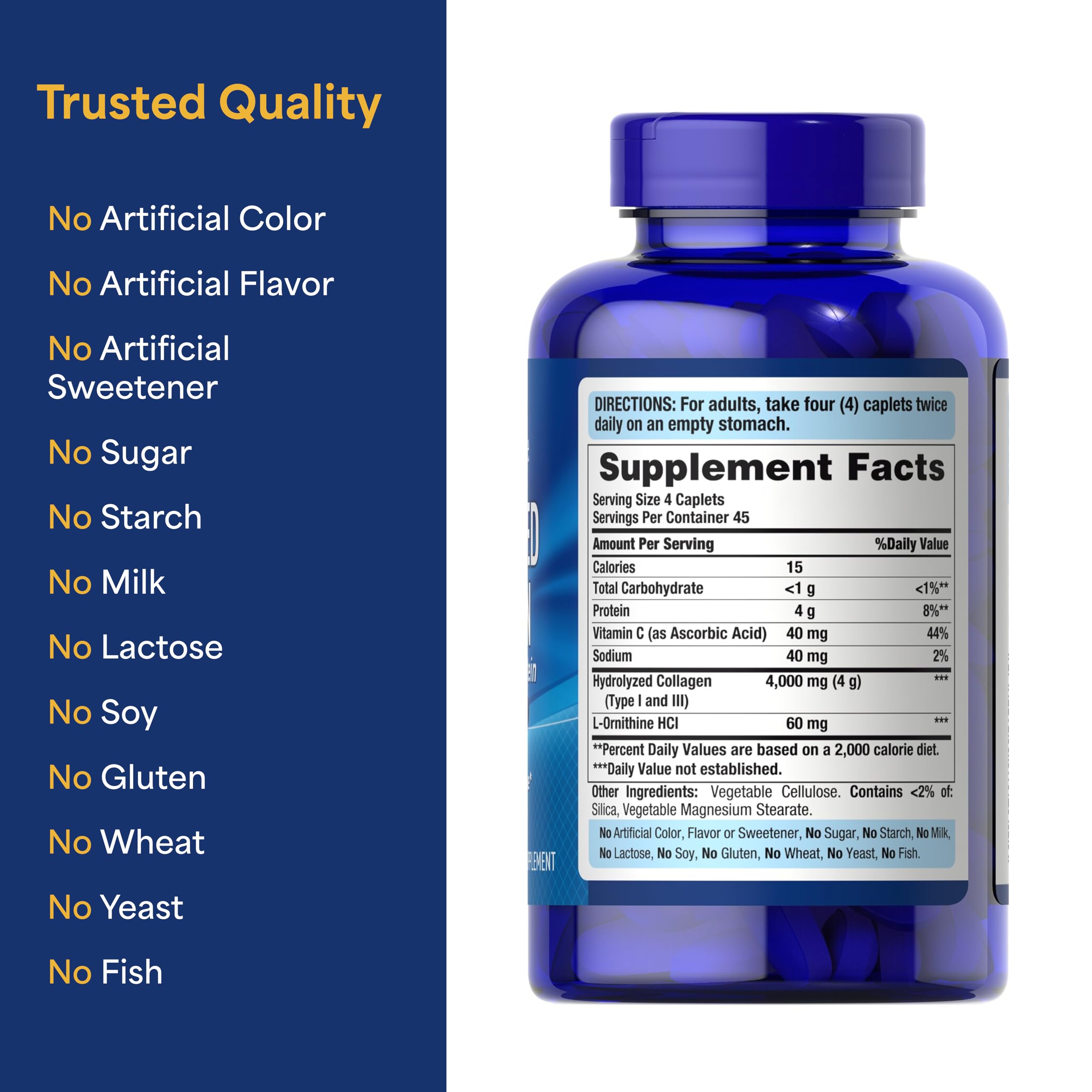 Puritan's Pride Hydrolyzed Collagen 1000mg | Support Skin, Bones & Joints - Image 6