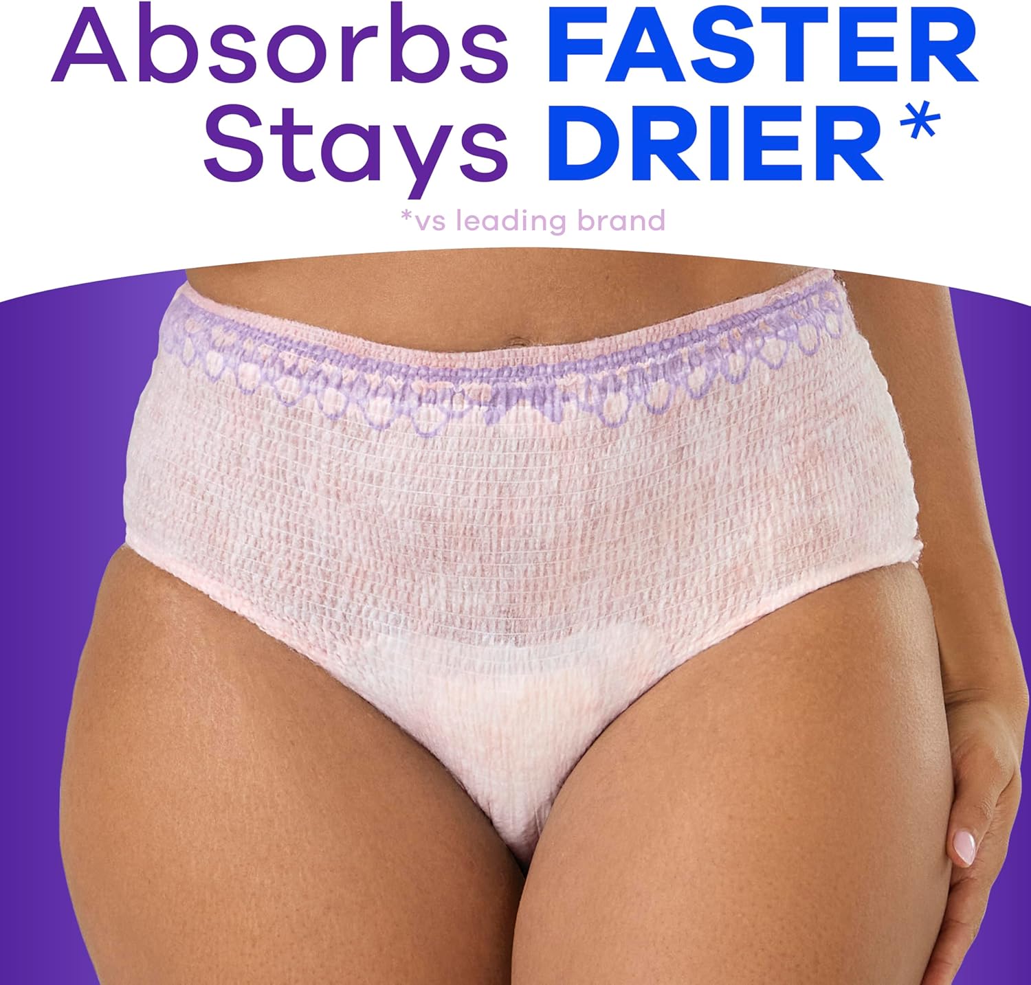 Always Discreet Adult Incontinence Underwear for Women and Postpartum Underwear, Small/Medium, Up to 100% Bladder Leak Protection, 32 Count - Image 6