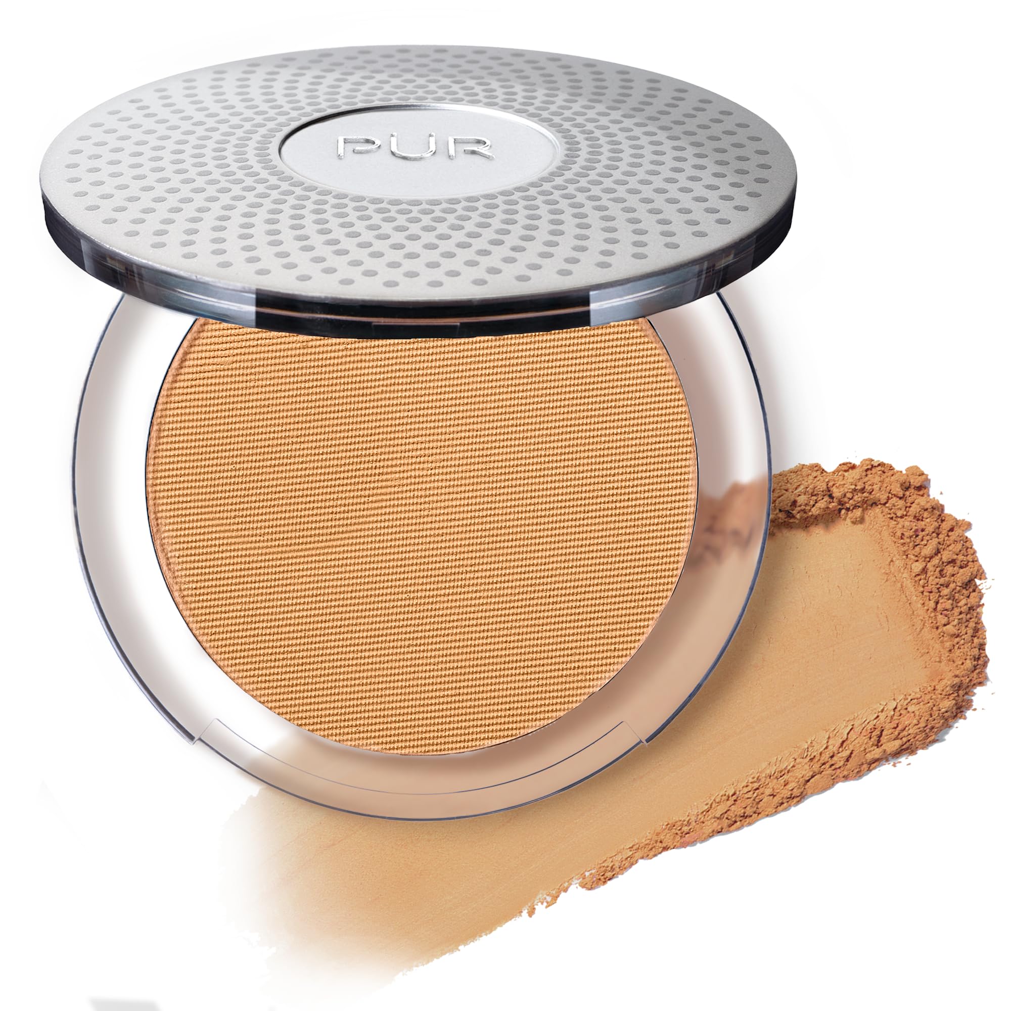 PÜR Beauty 4-in-1 Pressed Mineral Powder Foundation Light Tan SPF 15 | Buildable Medium-Full Coverage