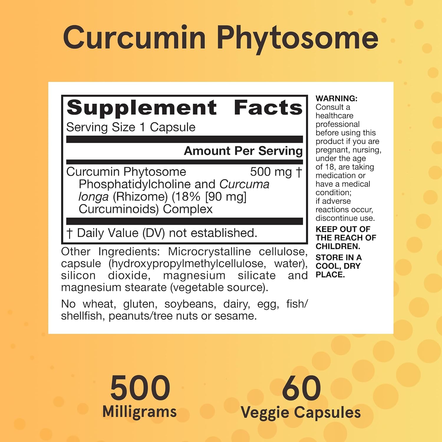 Jarrow Formulas Curcumin Phytosome 500 mg - 60 Veggie Capsules - Formulated with Meriva - Antioxidant Support Supplement - Joint Health & Support - 60 Servings - Image 6