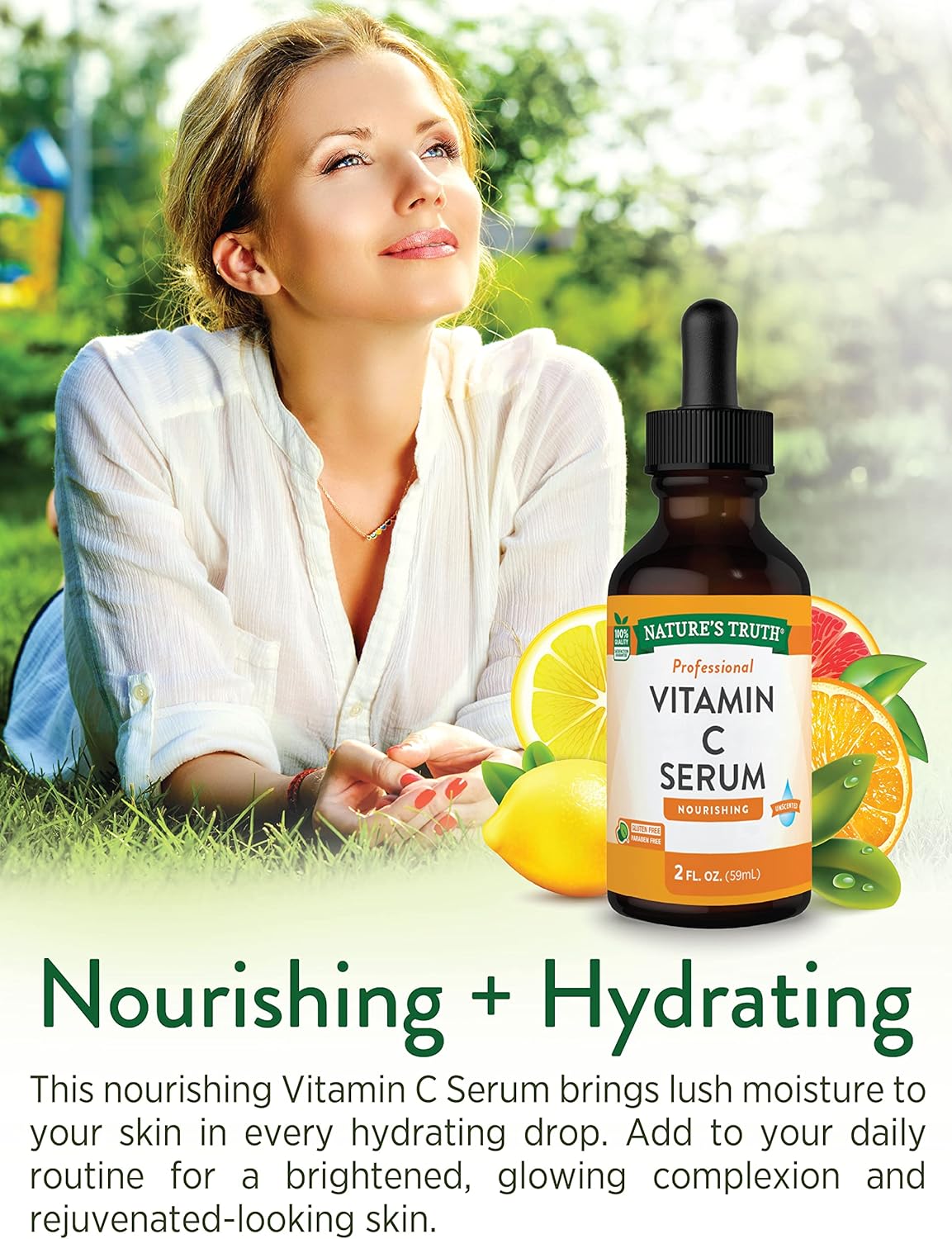 Nature's Truth Vitamin C Serum 2 oz | Oil For Face & Skin | Nourishing & Unscented - Image 4