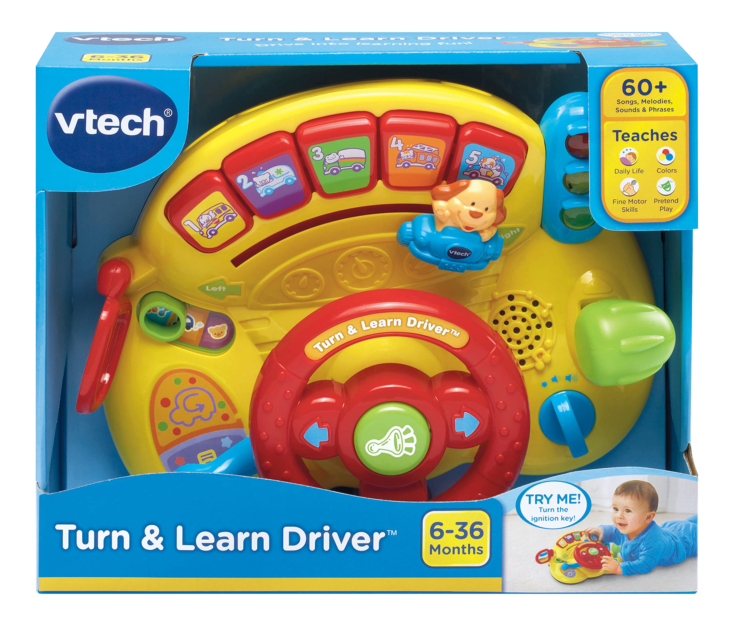 VTech Turn and Learn Driver Yellow | Interactive Driving Fun for Kids - Image 4