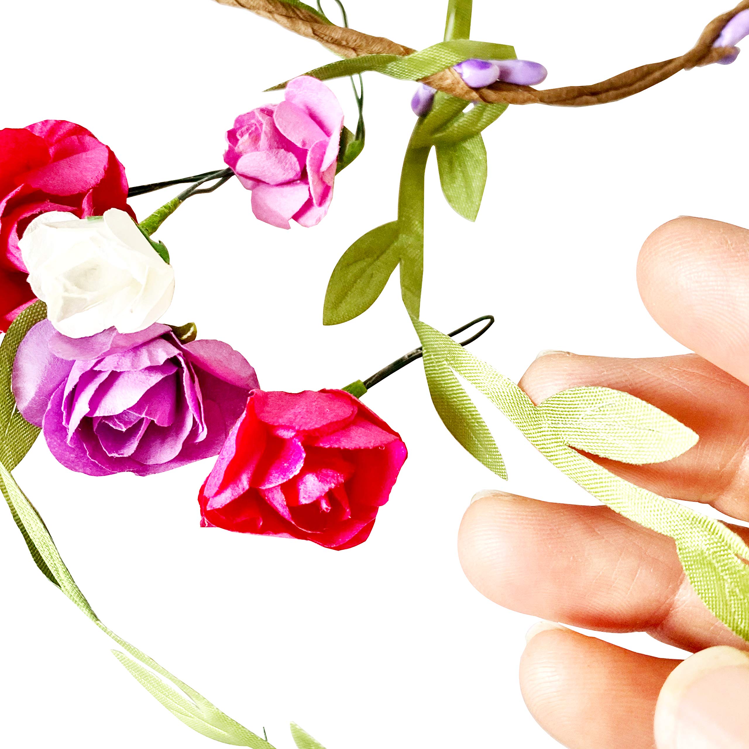 Hapinest Flower Crown & Bracelet Kit | Craft Magical Headbands & Jewelry (Ages 6+) - Image 6