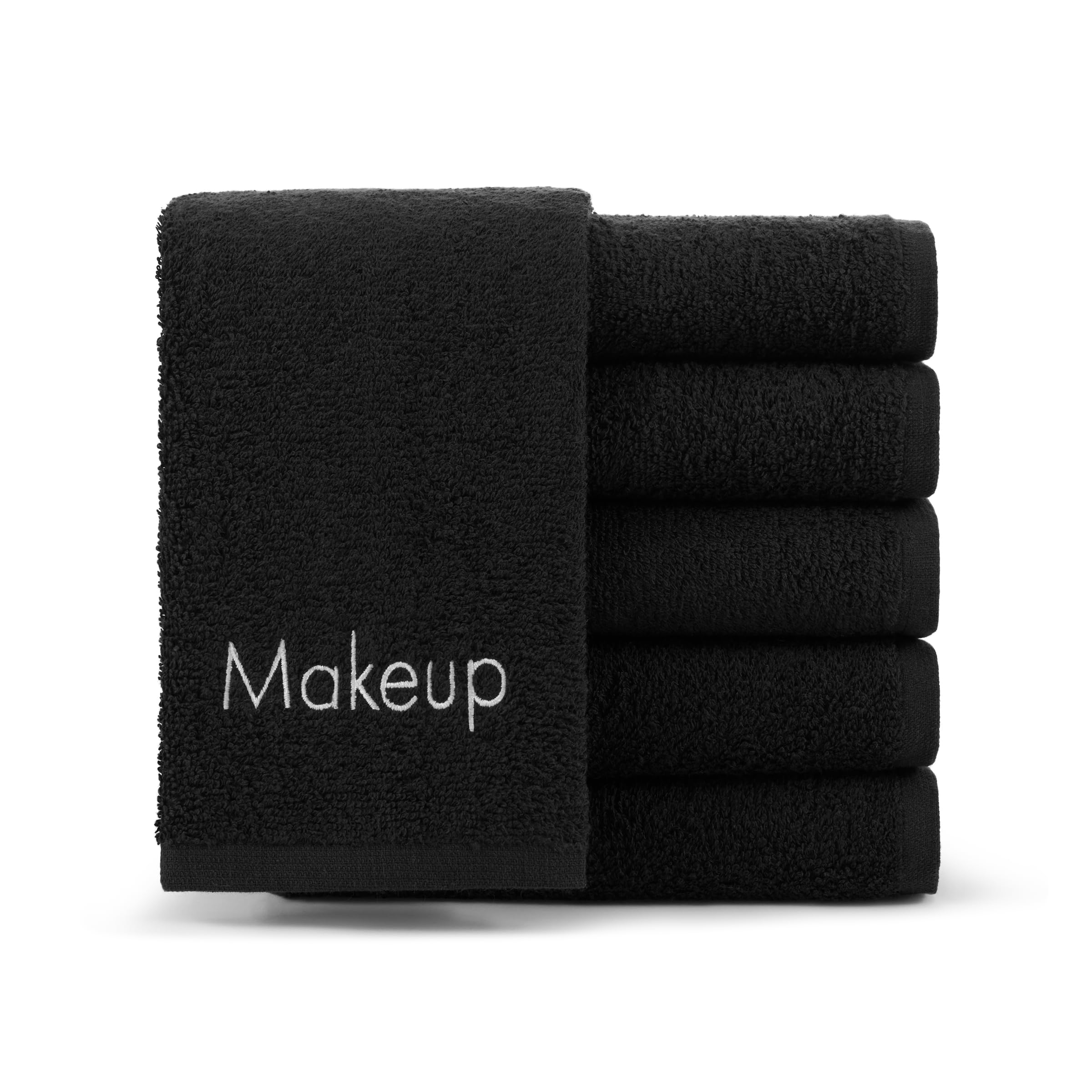 Arkwright Makeup Towels 28cm x 43cm (11"x17") | Luxurious Black Washcloths for Flawless Makeup Removal
