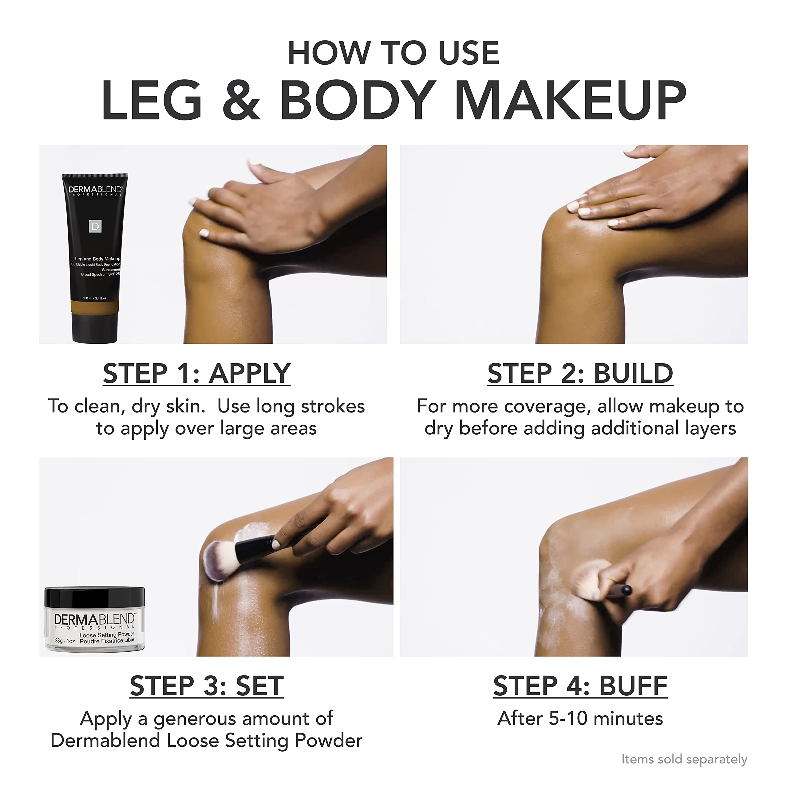Dermablend Leg & Body Makeup 45N Medium Bronze 100ml (3.4oz) | Flawless Coverage, SPF 25 - Image 5